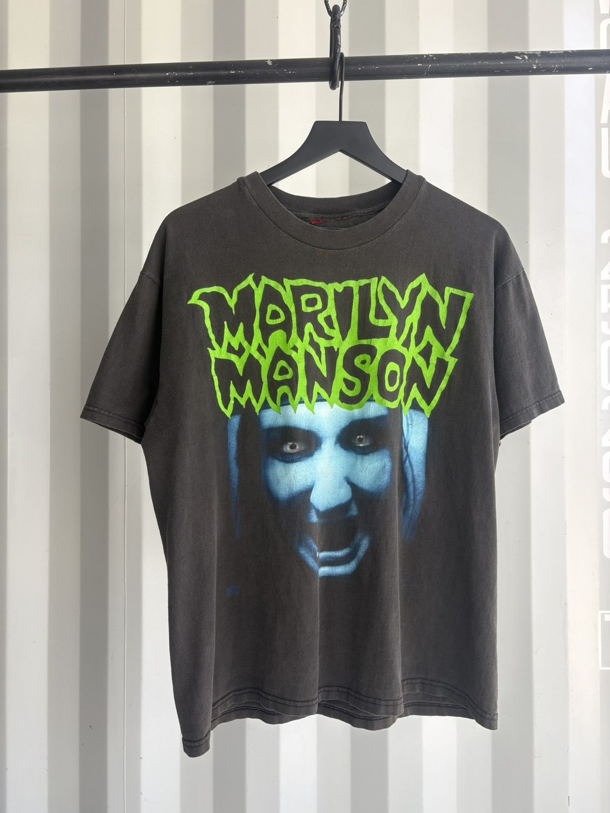 Band Tees Vintage Marilyn Manson Shirt Faded Distressed Grunge Size US L / EU 52-54 / 3 - 1 Thumbnail