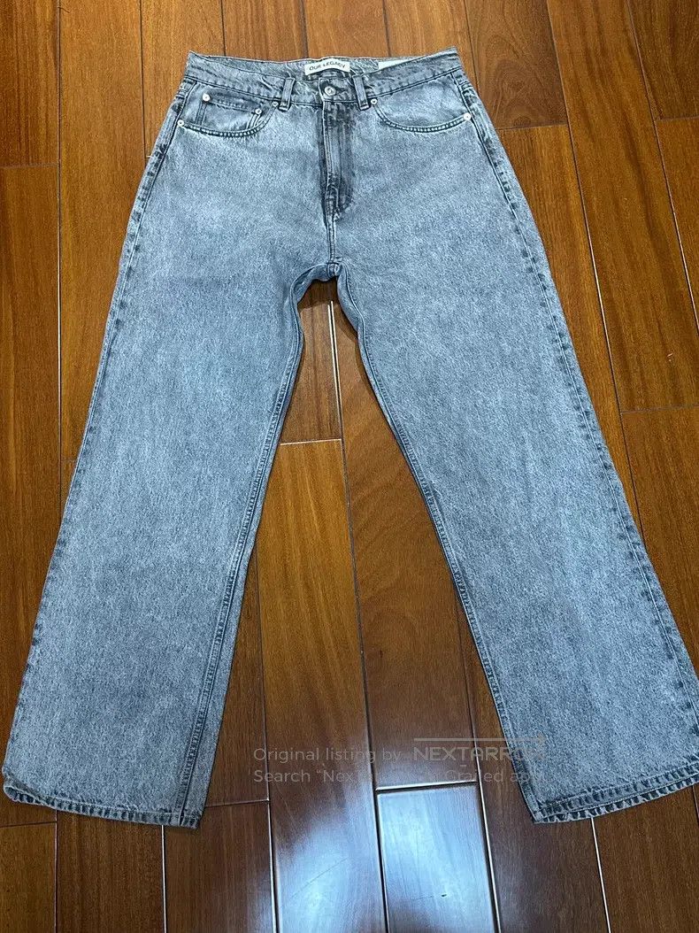 Our Legacy Our Legacy Washed High-waisted Button Straight Leg Jeans, Size US 31 - 3 Thumbnail
