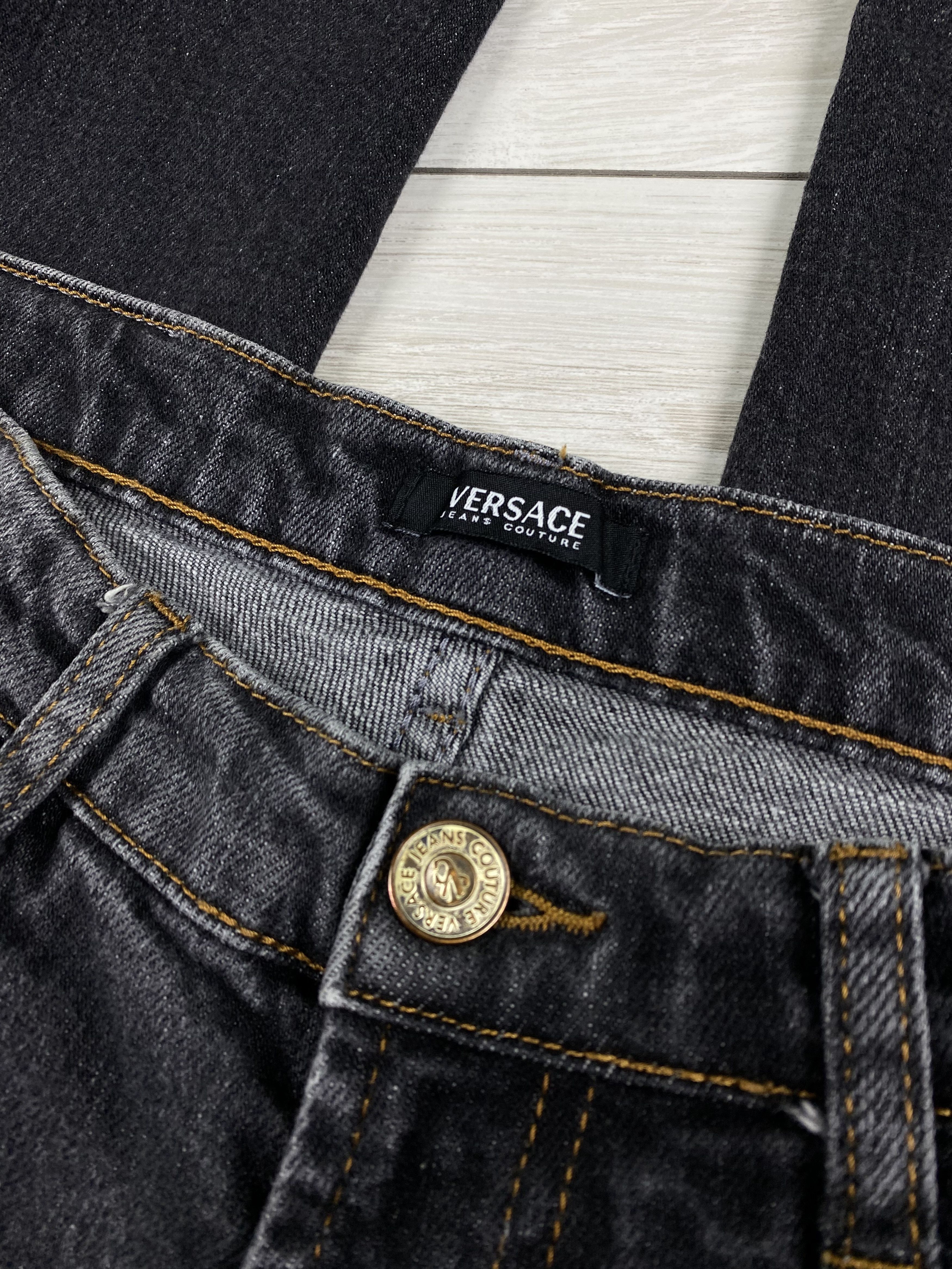 Versace Vintage Versace Jeans Couture Faded Gray Denim Jeans Size 33 Size US 33 - 12 Thumbnail