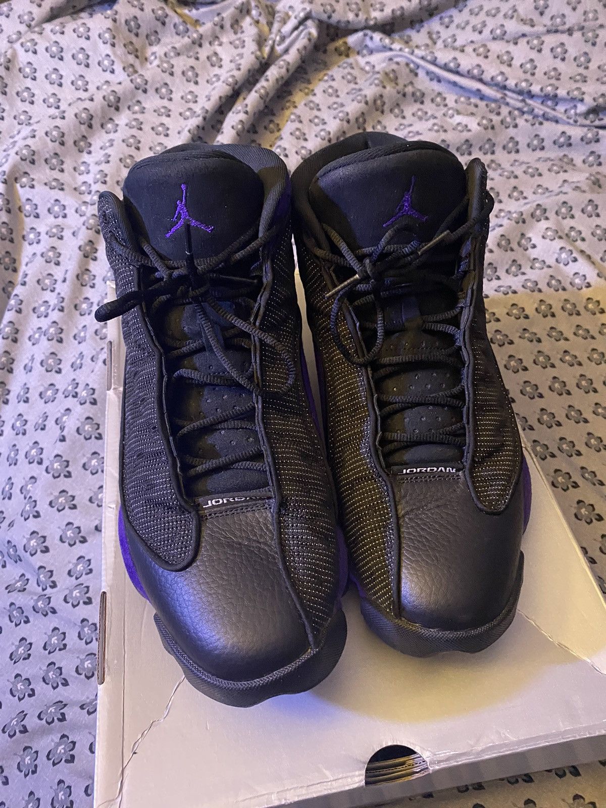 image of Jordan Nike Air Jordan 13 Court Purple Size 14 Shoes in Black, Men's