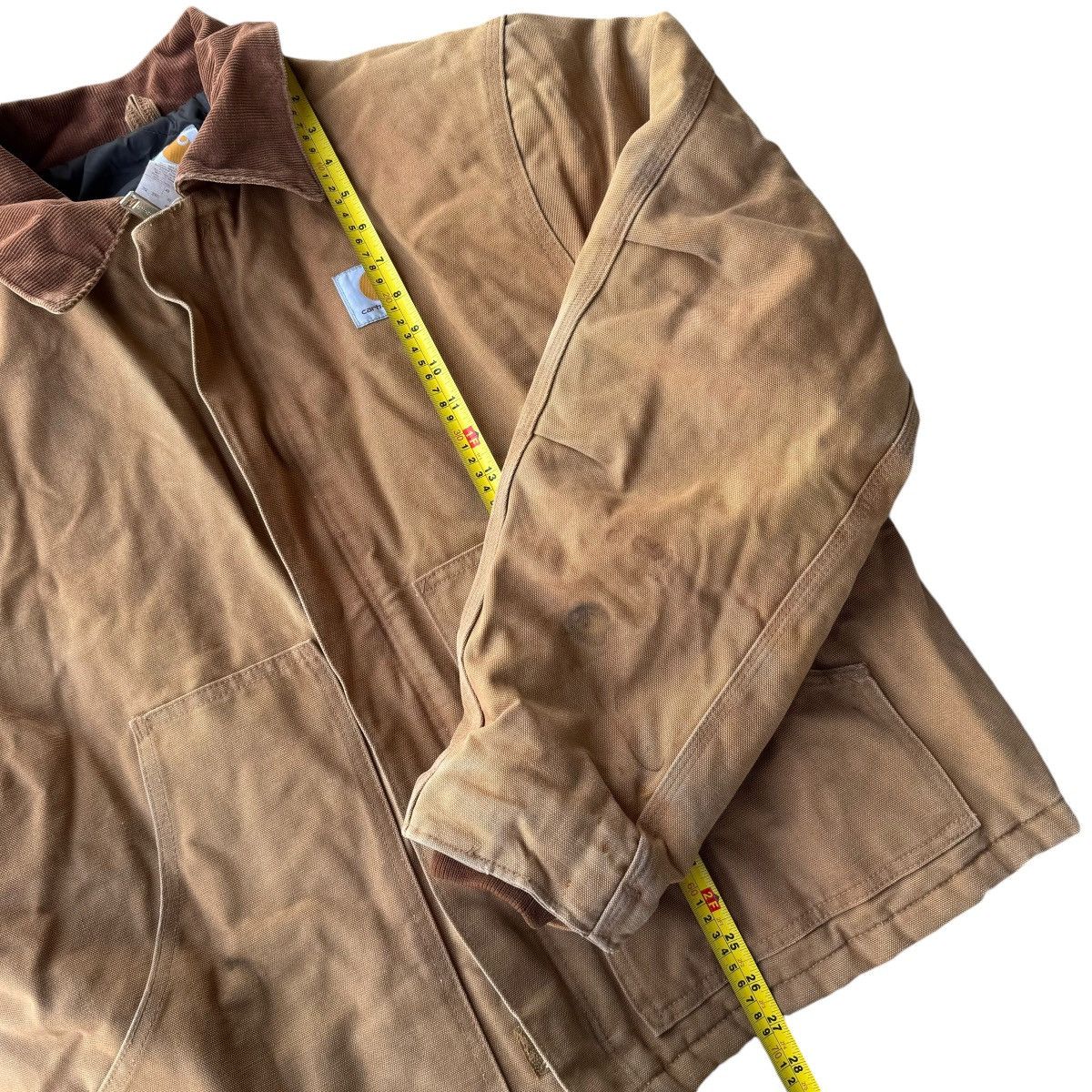 Carhartt × Vintage CARHARTT J02 BRN CANVAS BEIGE UTILITY JACKET VINTAGE DETROIT Size US L / EU 52-54 / 3 - 17 Thumbnail