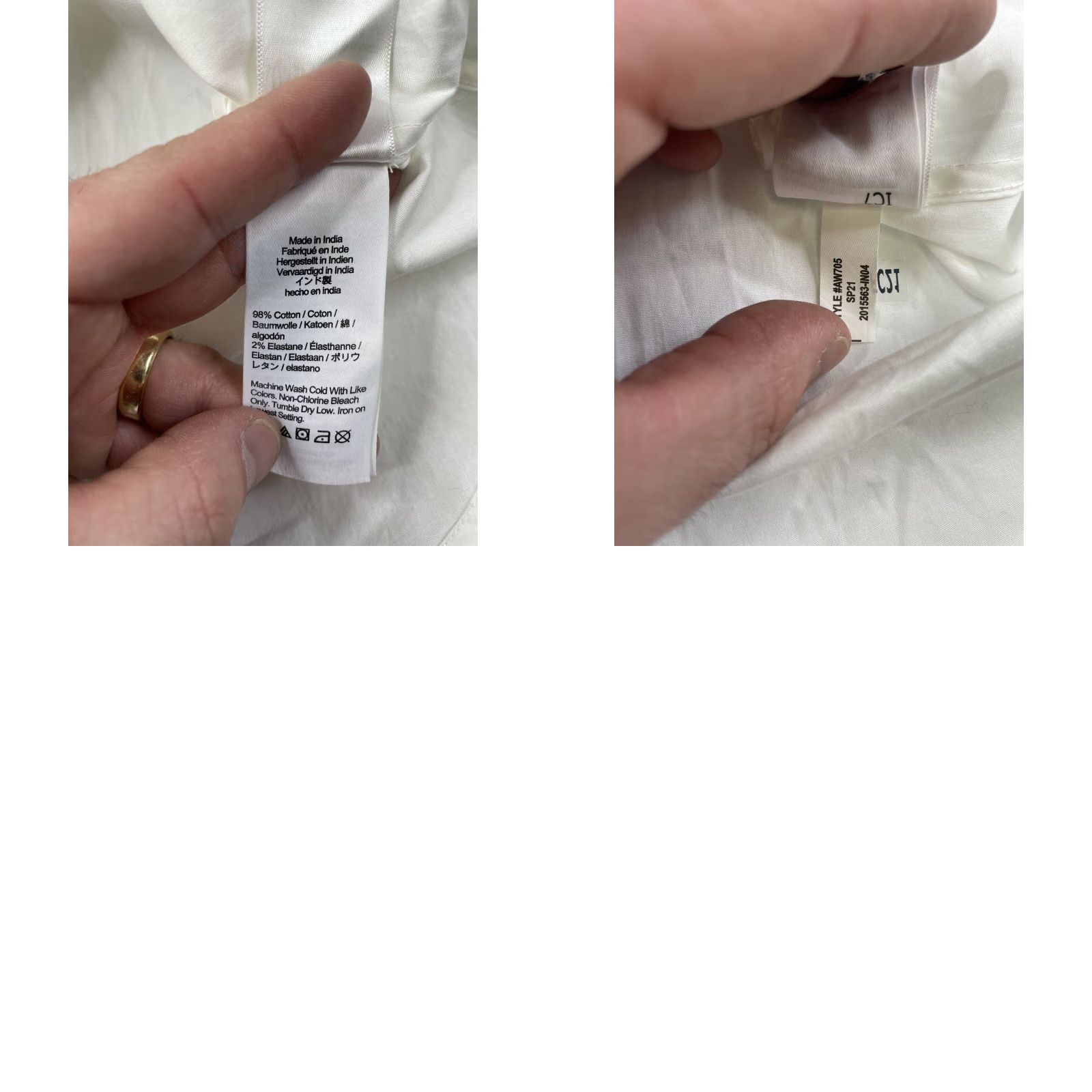 J.Crew NWT J.CREW Button-Up Shirt Puff Sleeve Slim Fit White Womens Size 18 Shirt Womens NWT Colorful Slimming Spring Puff Sleeve Button Down Shirt Size XXL / US 16-18 / IT 52-54 - 8 Thumbnail