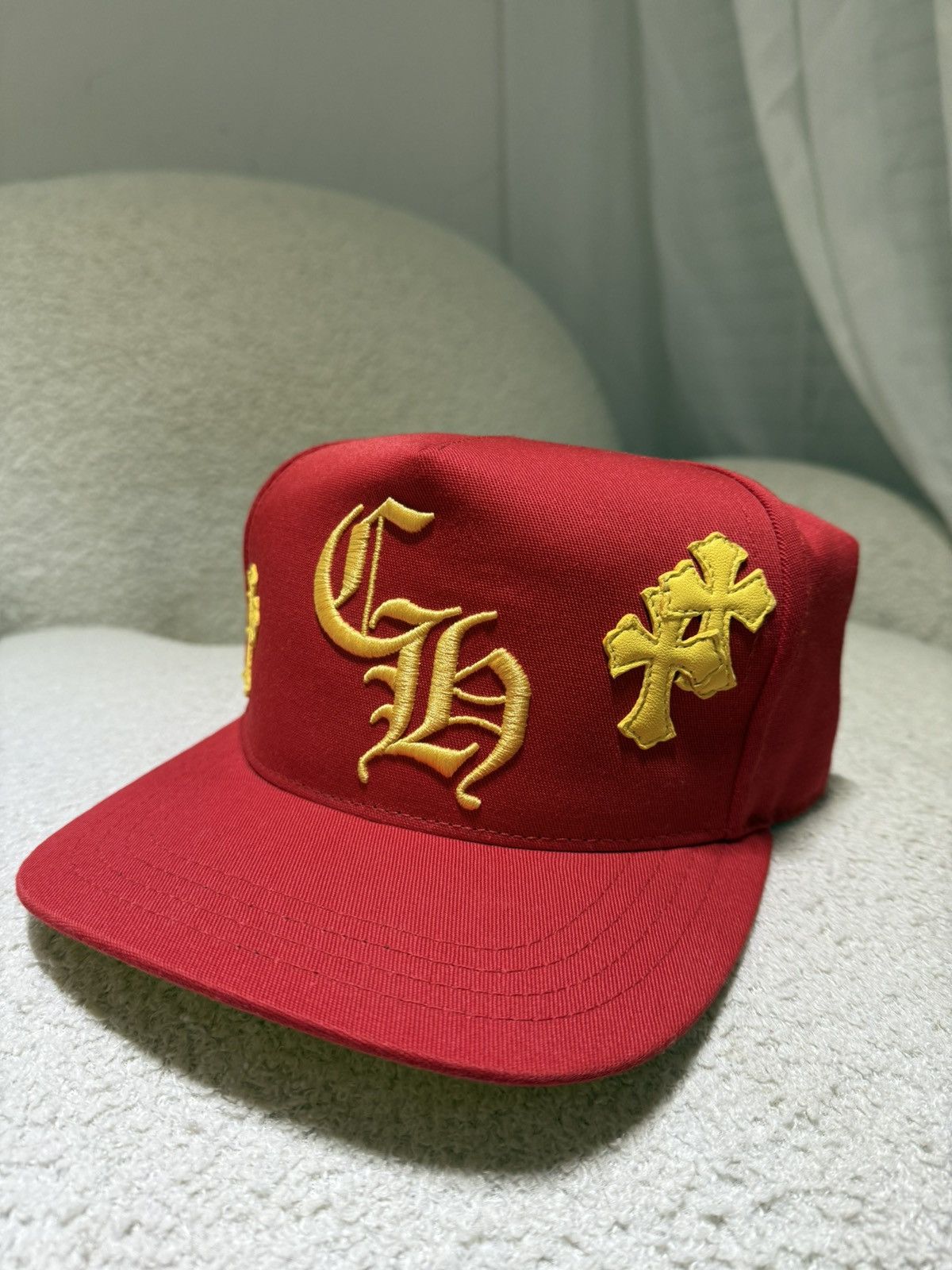 Chrome Hearts Chrome hearts cross yellow red hat Size ONE SIZE - 2 Thumbnail