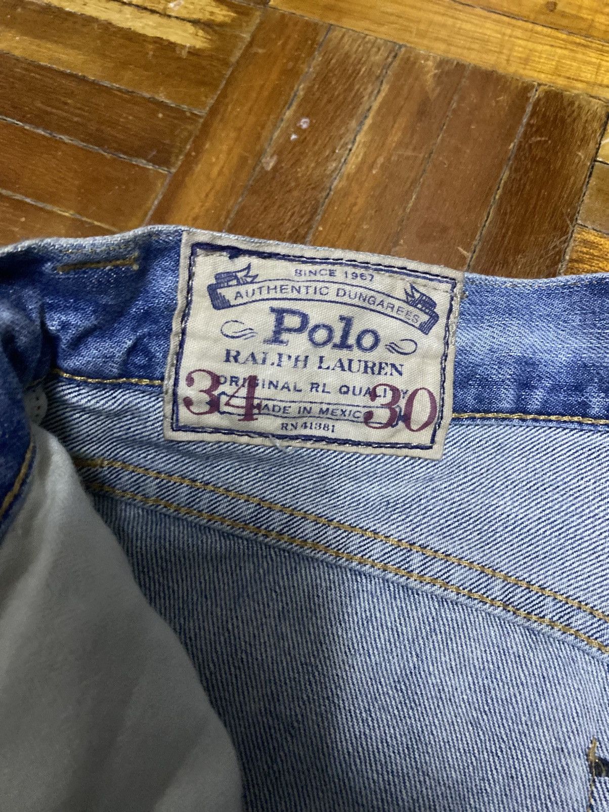Polo Ralph Lauren × Vintage Vintage Denim Polo Ralph Lauren 90s distressed Size US 37 - 10 Thumbnail