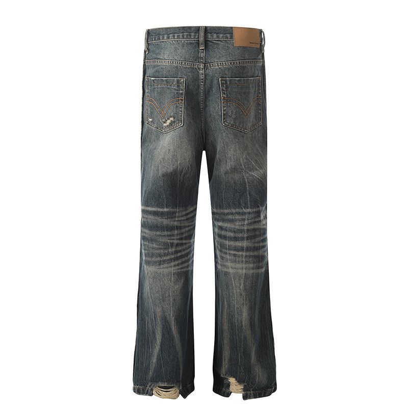 Vintage American retro washed distressed flared jeans Size US 32 / EU 48 - 1 Thumbnail