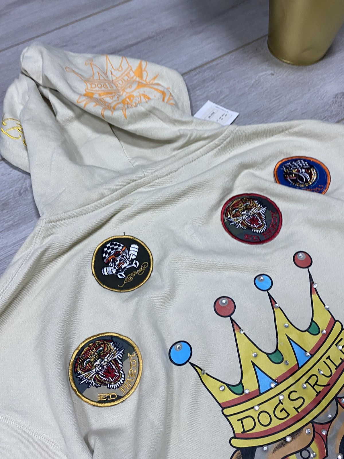 Ed Hardy Ed Hardy 🐶 vintage dogs rule big logo hoodie Size US XXL / EU 58 / 5 - 8 Thumbnail