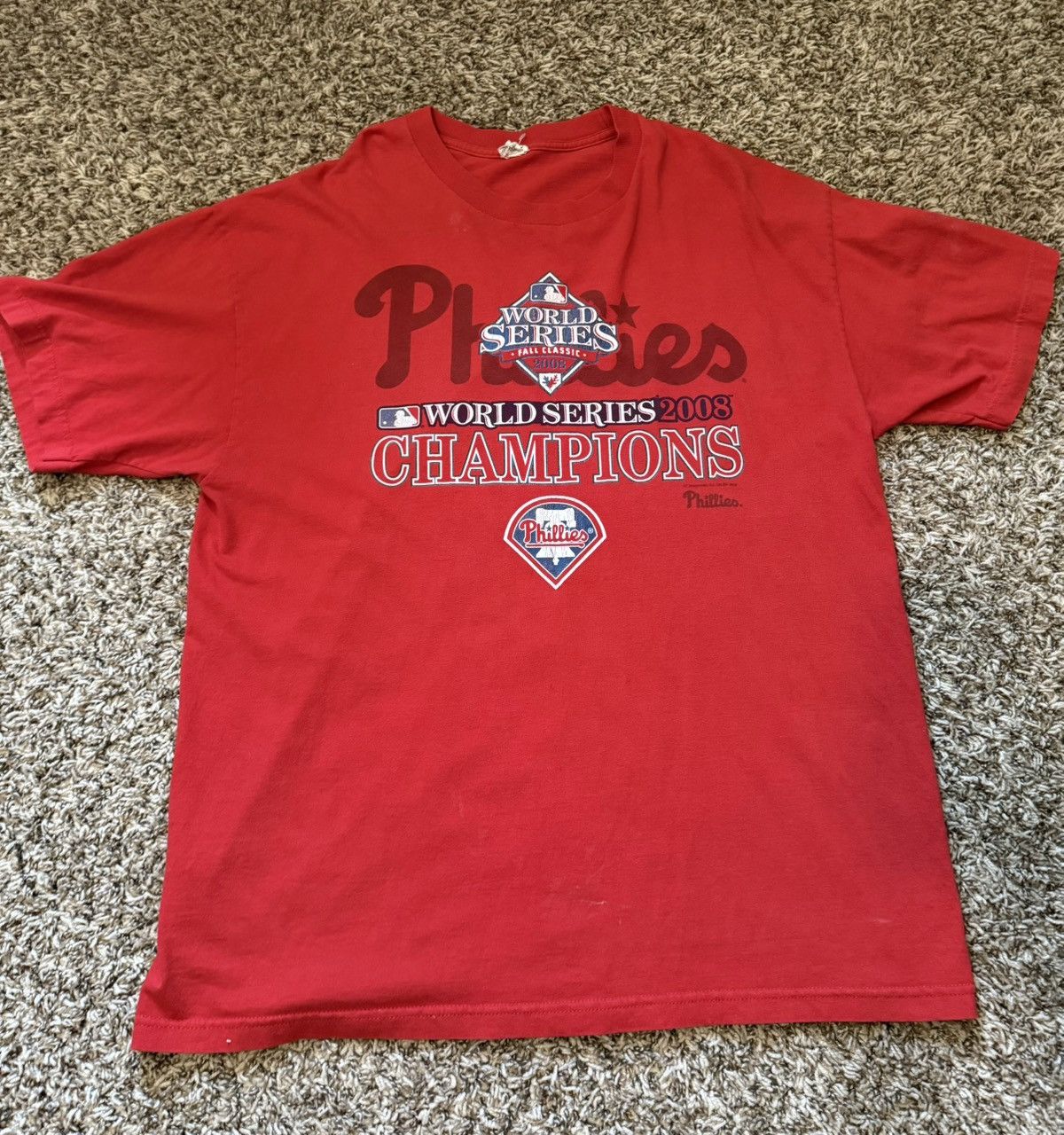 MLB × Vintage Vintage 2008 Phillies World Series T-Shirt Size US XL / EU 56 / 4 - 1 Thumbnail