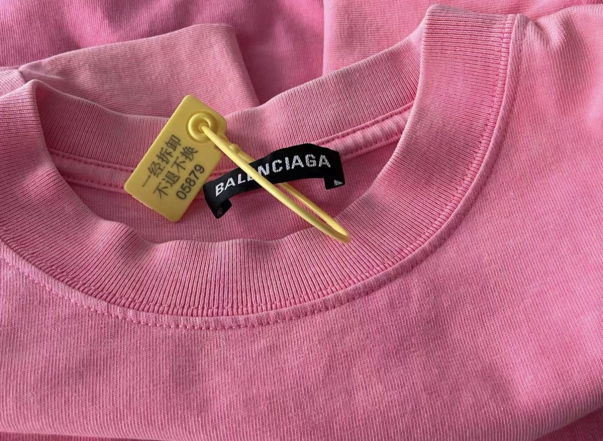 Balenciaga Balenciaga Pink Vintage Wave Cola Logo Short Sleeve J31 Size US S / EU 44-46 / 1 - 6 Thumbnail