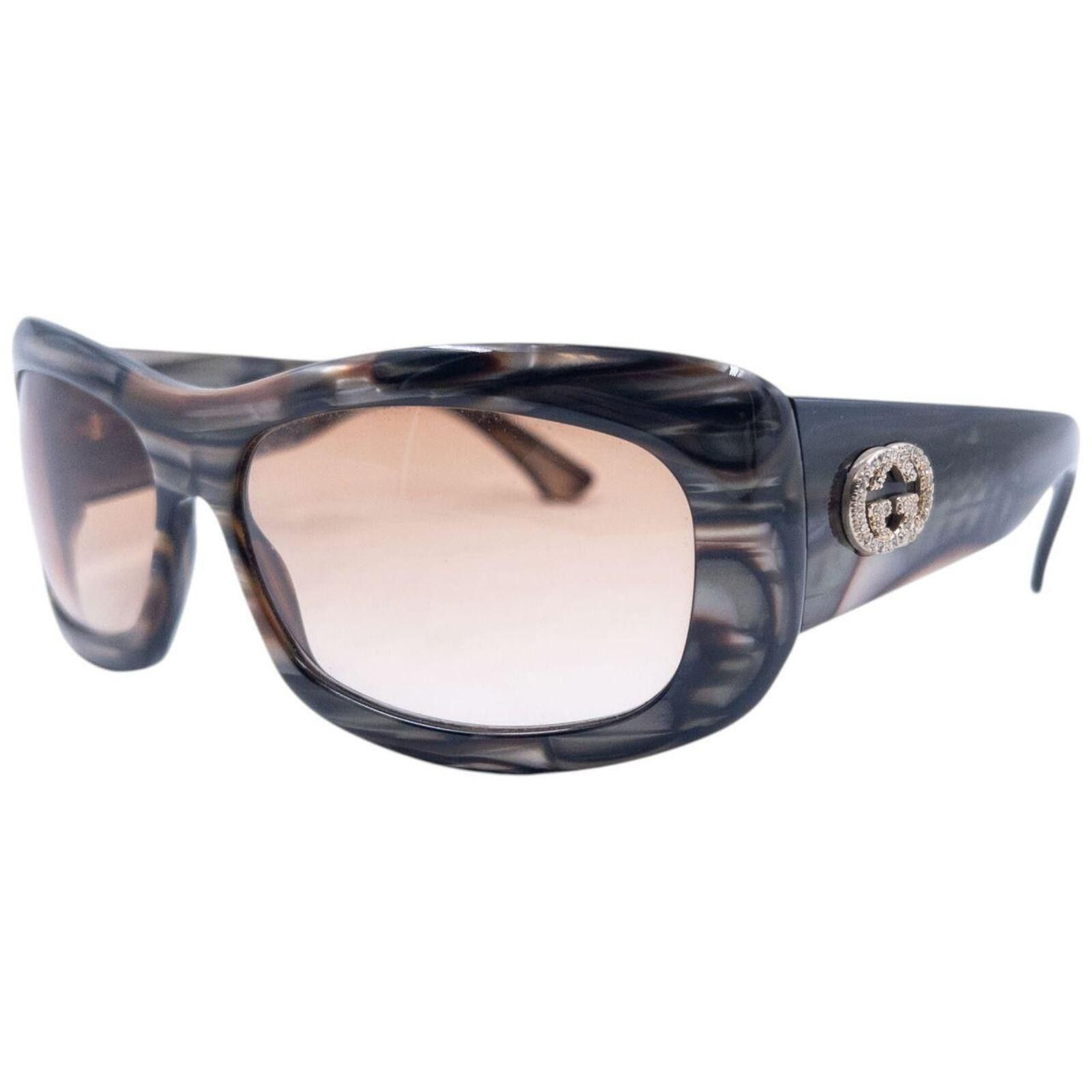 Gucci Vintage 2000s Gucci Diamonte Pattern Sunglasses Size ONE SIZE - 1 Thumbnail