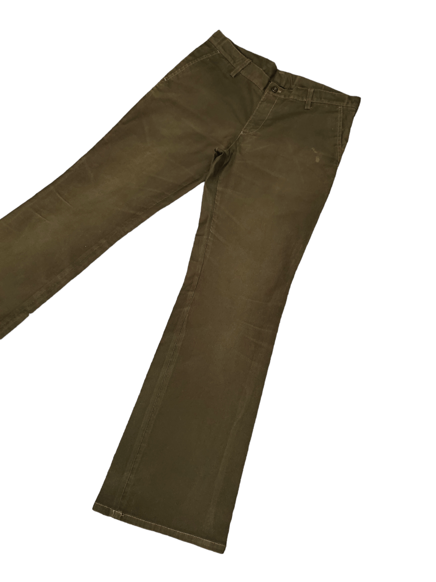 image of Flare Pants Abahouse Waxed Cotton Trouser Pants Bootcut, Men's (Size 33)
