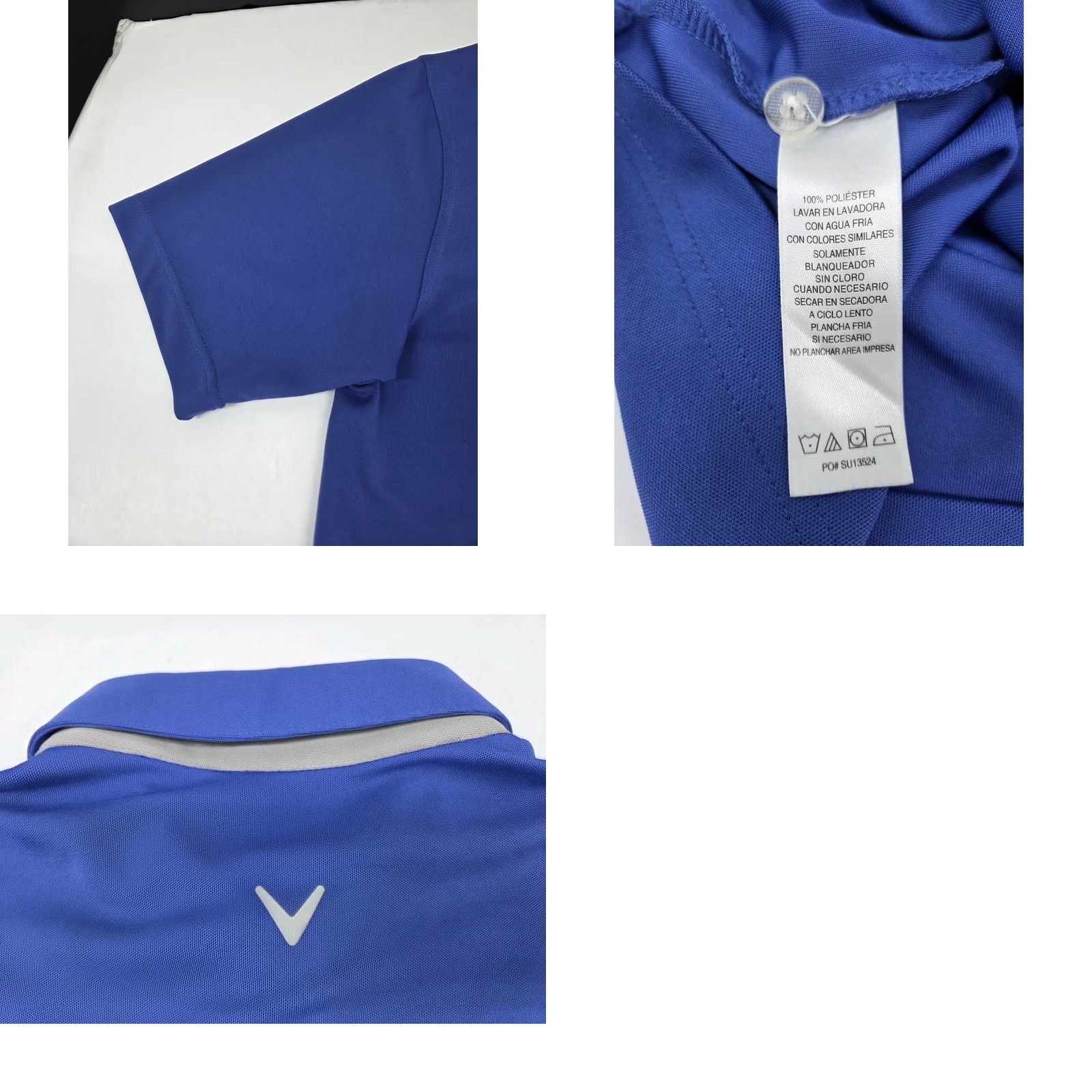 Callaway Callaway Men's Polo Blue Short Sleeve Knit Moisture Wicking Regular 42in Chest Size M Logo Golf Polo Size US M / EU 48-50 / 2 - 8 Thumbnail