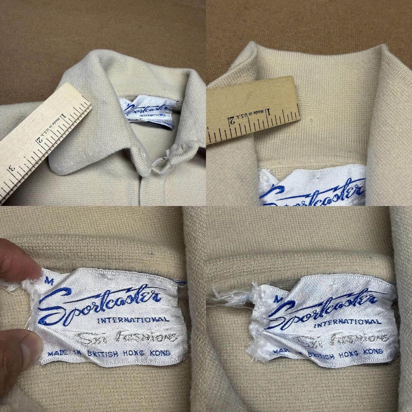 Vintage VINTAGE Sportcaster Sweater Mens Small Beige Ski 1/4 Zip Pockets Hong Kong 70s Size US S / EU 44-46 / 1 - 8 Thumbnail