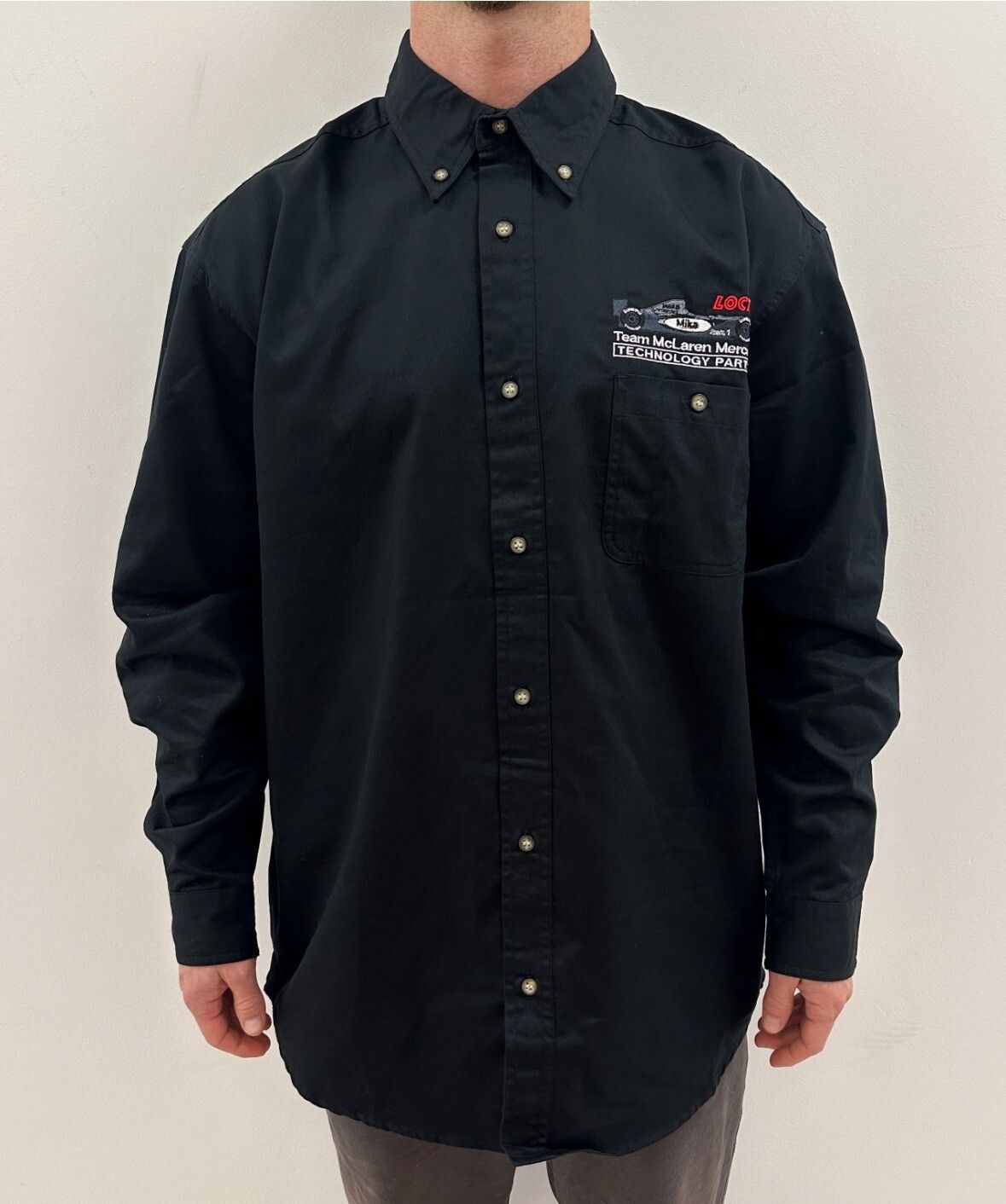 Vintage Vintage 90s Loctite West McLaren Mercedes Formula F1 Shirt Size US L / EU 52-54 / 3 - 1 Thumbnail