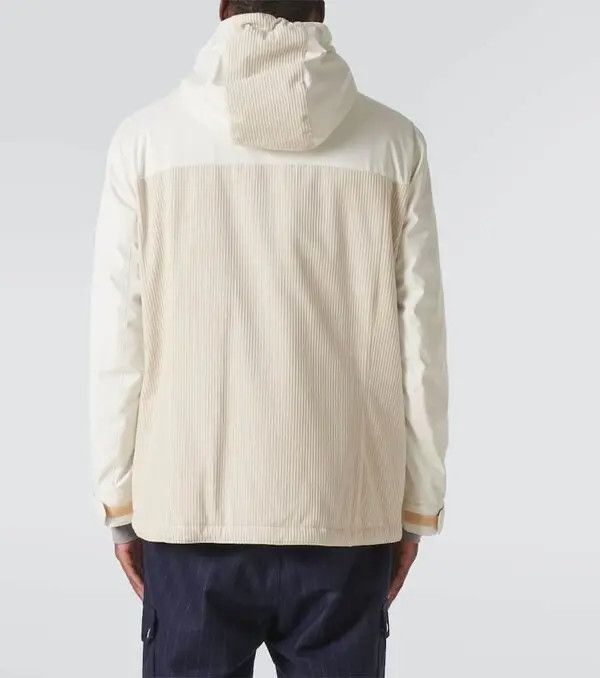 Brunello Cucinelli o1w1db10226 Wr Padded Jacket in White/Natural Size US M / EU 48-50 / 2 - 2 Thumbnail