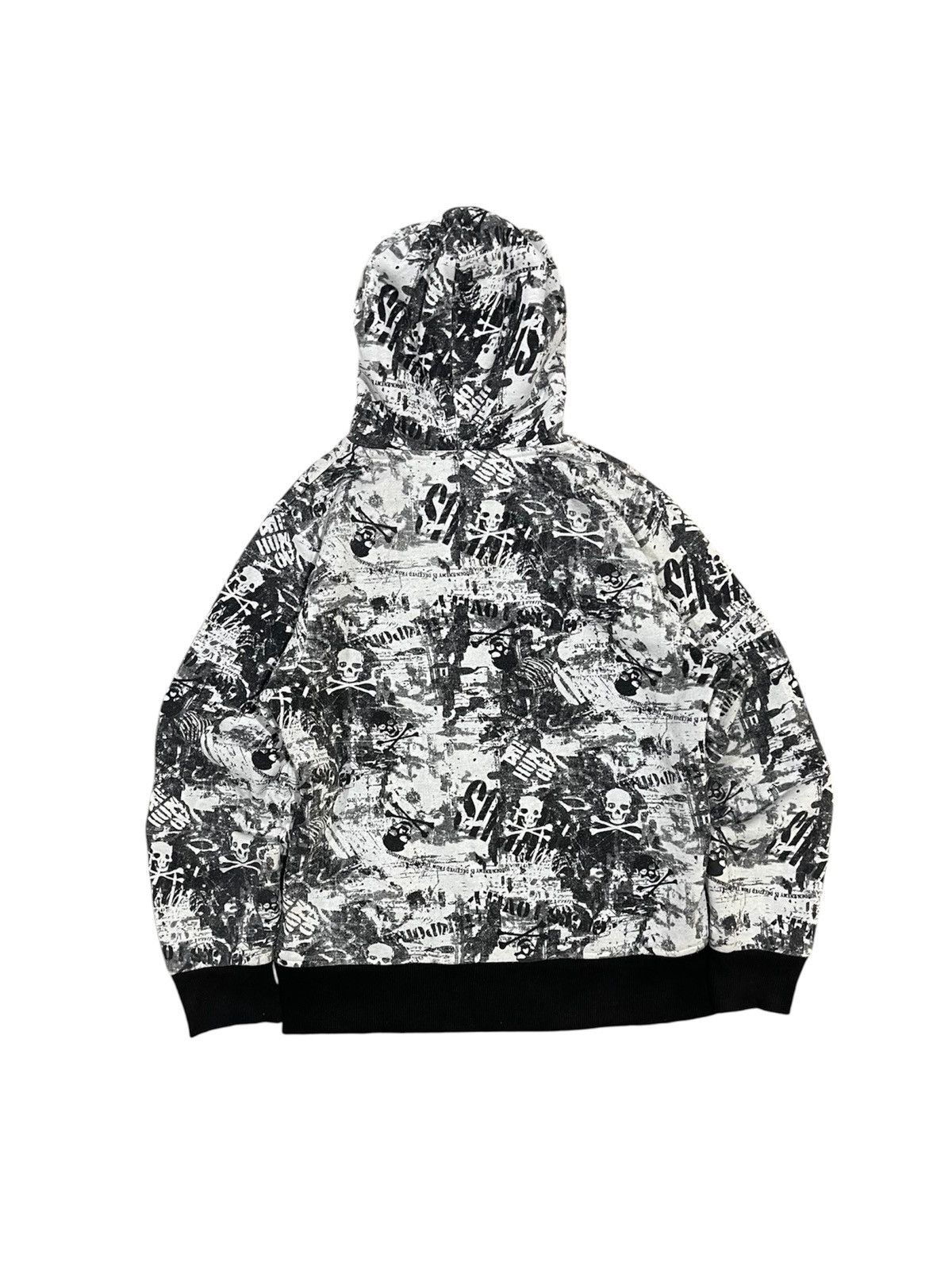 If Six Was Nine 2000s GOTHIC GRUNGE STYLE FULL PRINT HOODIE FLEECE LINEN Size US M / EU 48-50 / 2 - 2 Thumbnail