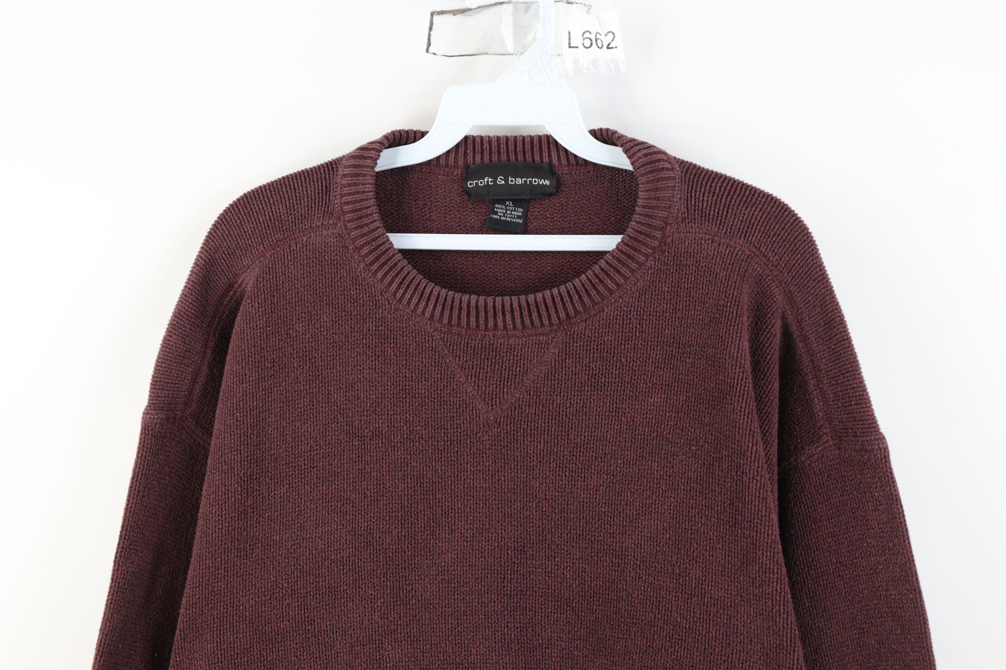 Vintage Vintage 90s Streetwear Heavy Knit Crewneck Sweater Red Size US XL / EU 56 / 4 - 2 Thumbnail