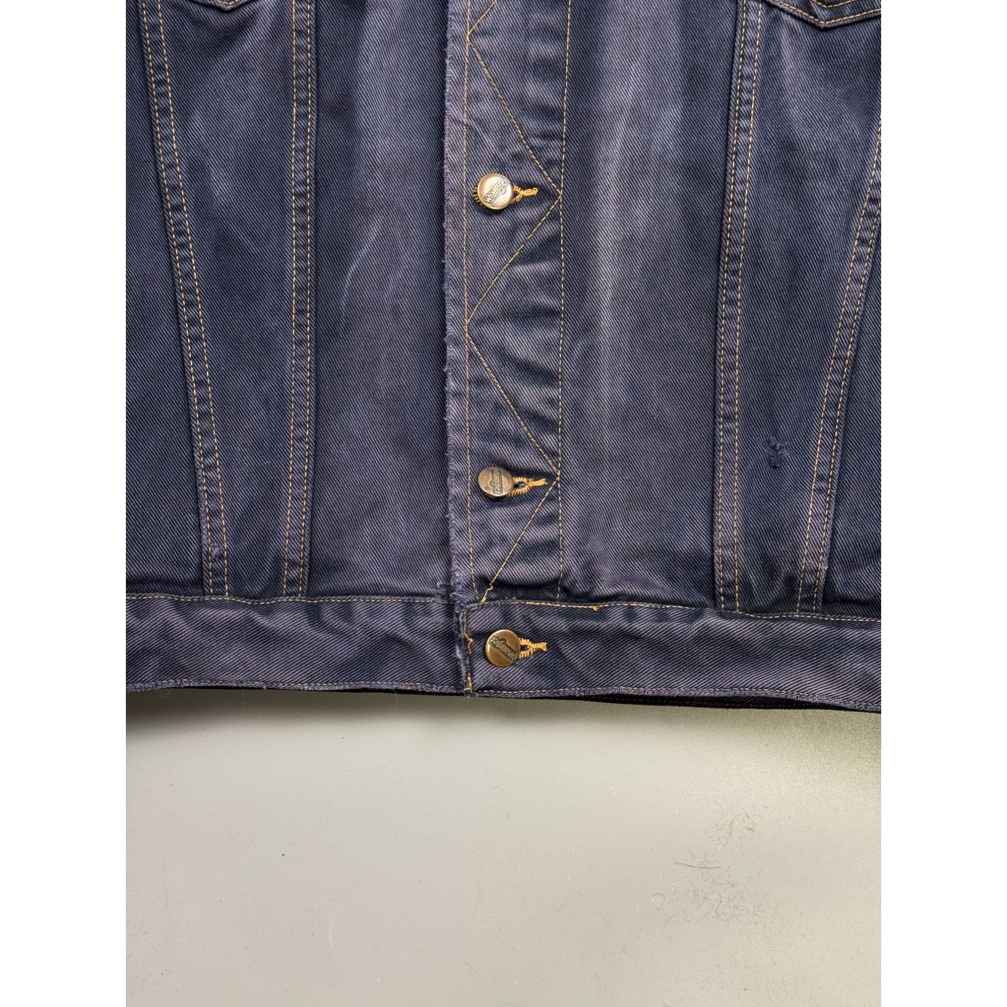 Wrangler Vintage Wrangler Western Indigo Denim Trucker Jacket (YG025) Size US XL / EU 56 / 4 - 5 Thumbnail
