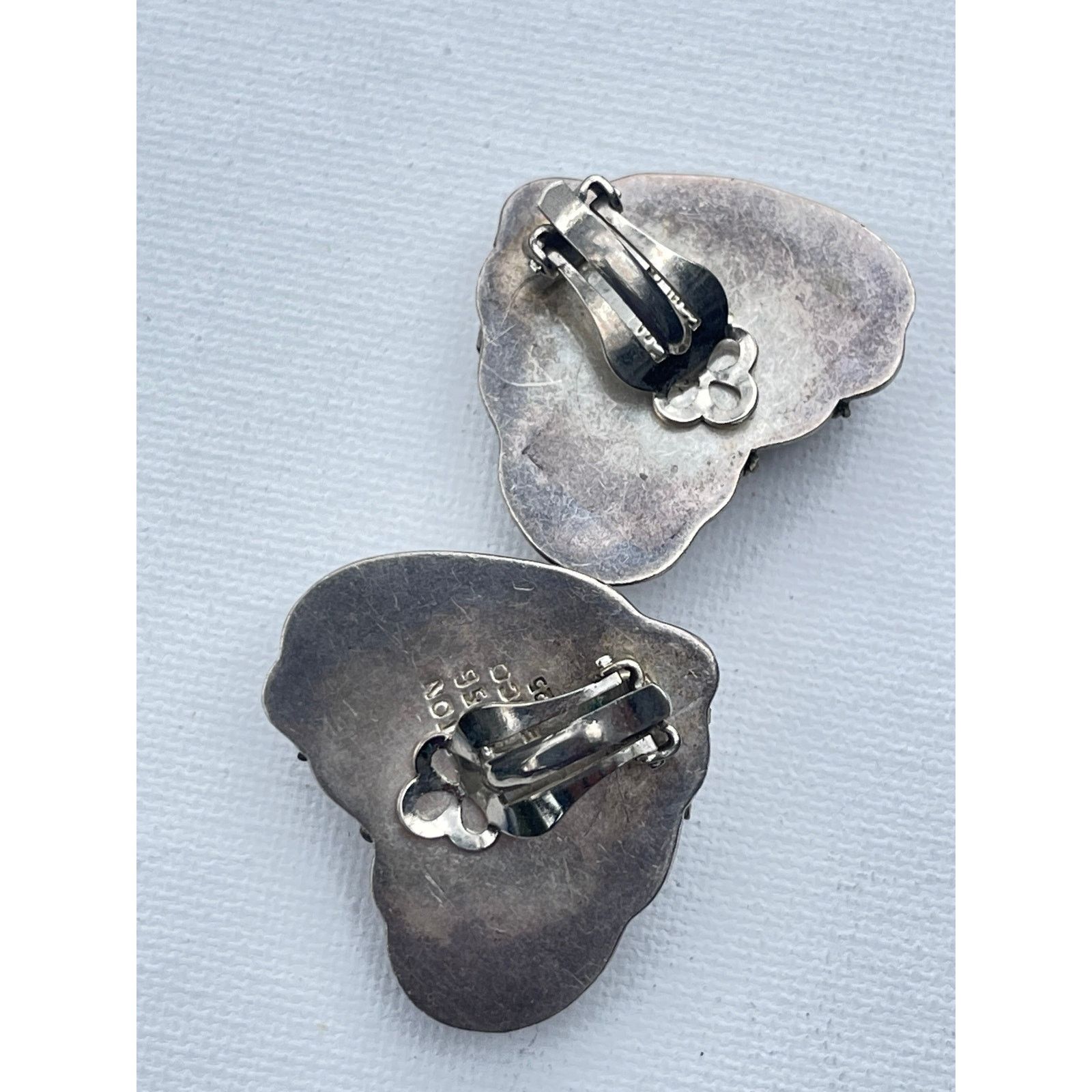 Vintage Vintage Sterling Silver Earrings Signed Laton Taxco, Mexico Size ONE SIZE - 3 Thumbnail