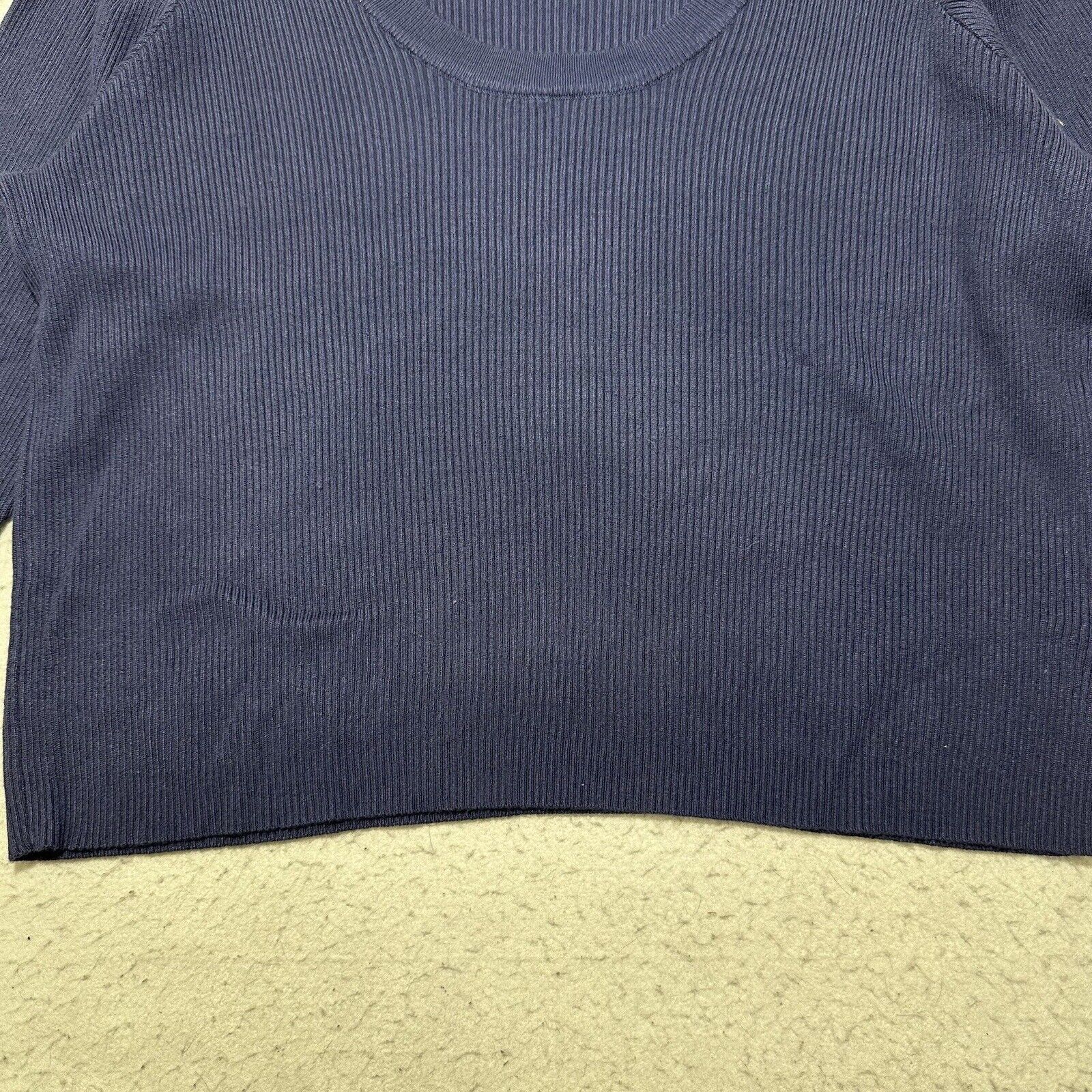 Other Ophelia Roe 3X Scoop Neck Ribbed Stretch Sweater Navy Size 3XL / US 20-22 - 7 Thumbnail