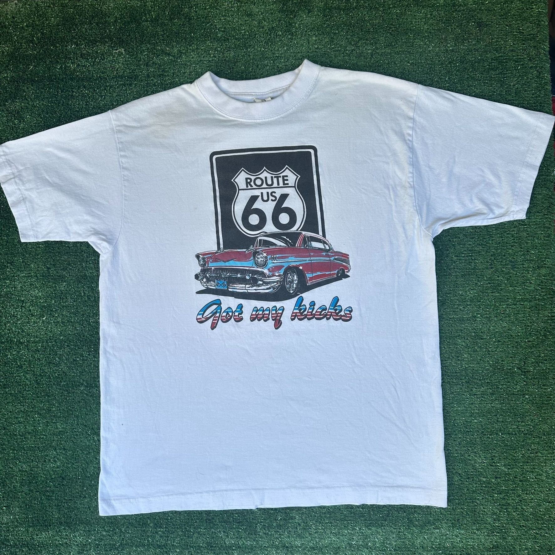 Vintage Vintage Y2K Route 66 Hot Rods T-Shirt Grunge Retro Streetwea Size US L / EU 52-54 / 3 - 1 Thumbnail