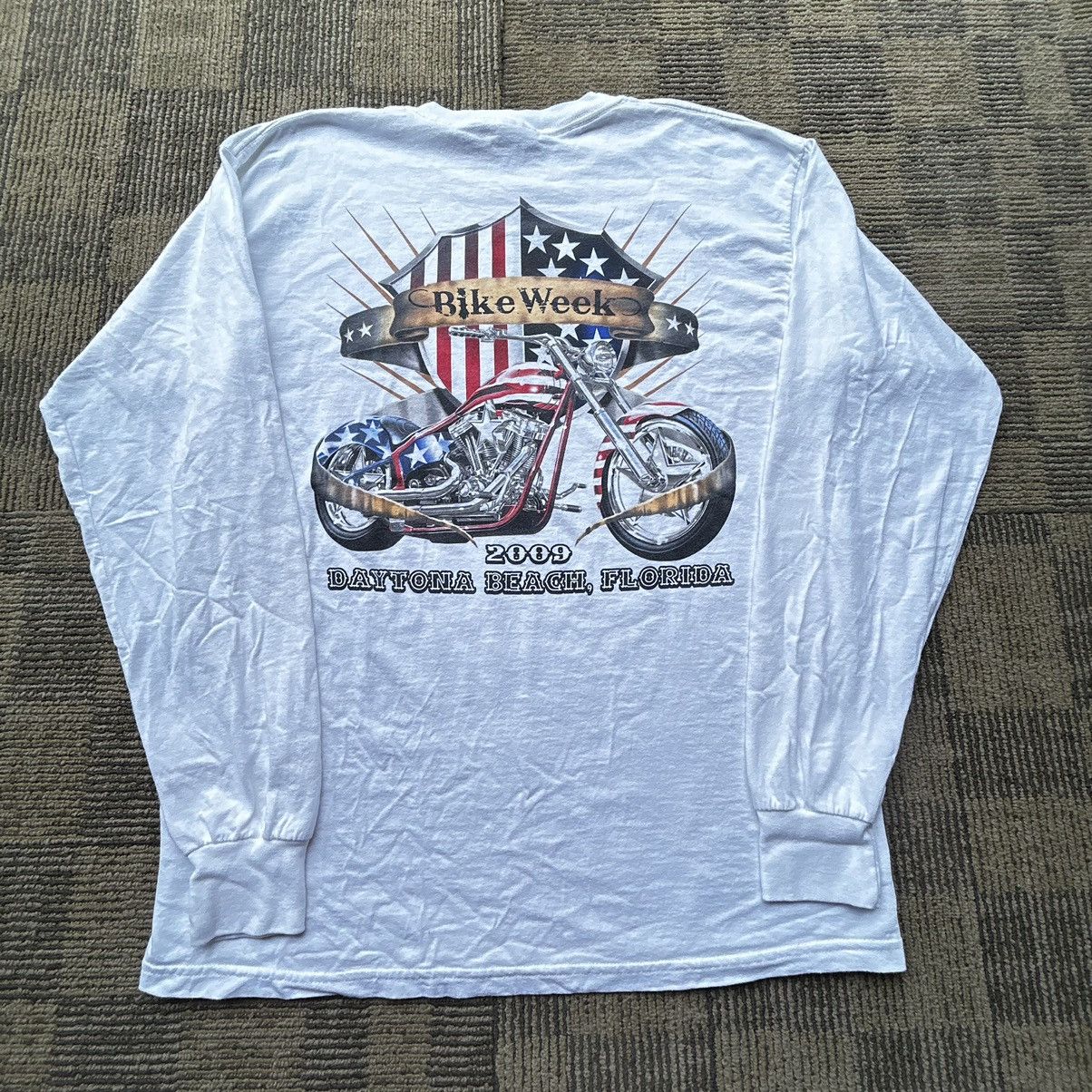 Vintage Vtg Bike Week Patriotic Bike Graphic Long-sleeve Shirt Size US L / EU 52-54 / 3 - 3 Thumbnail