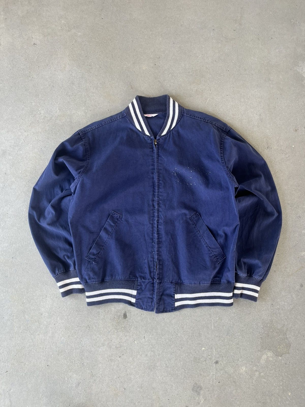 Champion Vintage 1960s Champion Zip Up Navy Jacket Size US M / EU 48-50 / 2 - 1 Thumbnail