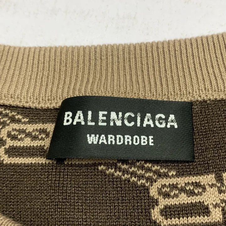 Balenciaga Balenciaga Balenciaga FW22 Brown Logo Knit Sweater -2507 Size US XS / EU 42 / 0 - 4 Thumbnail