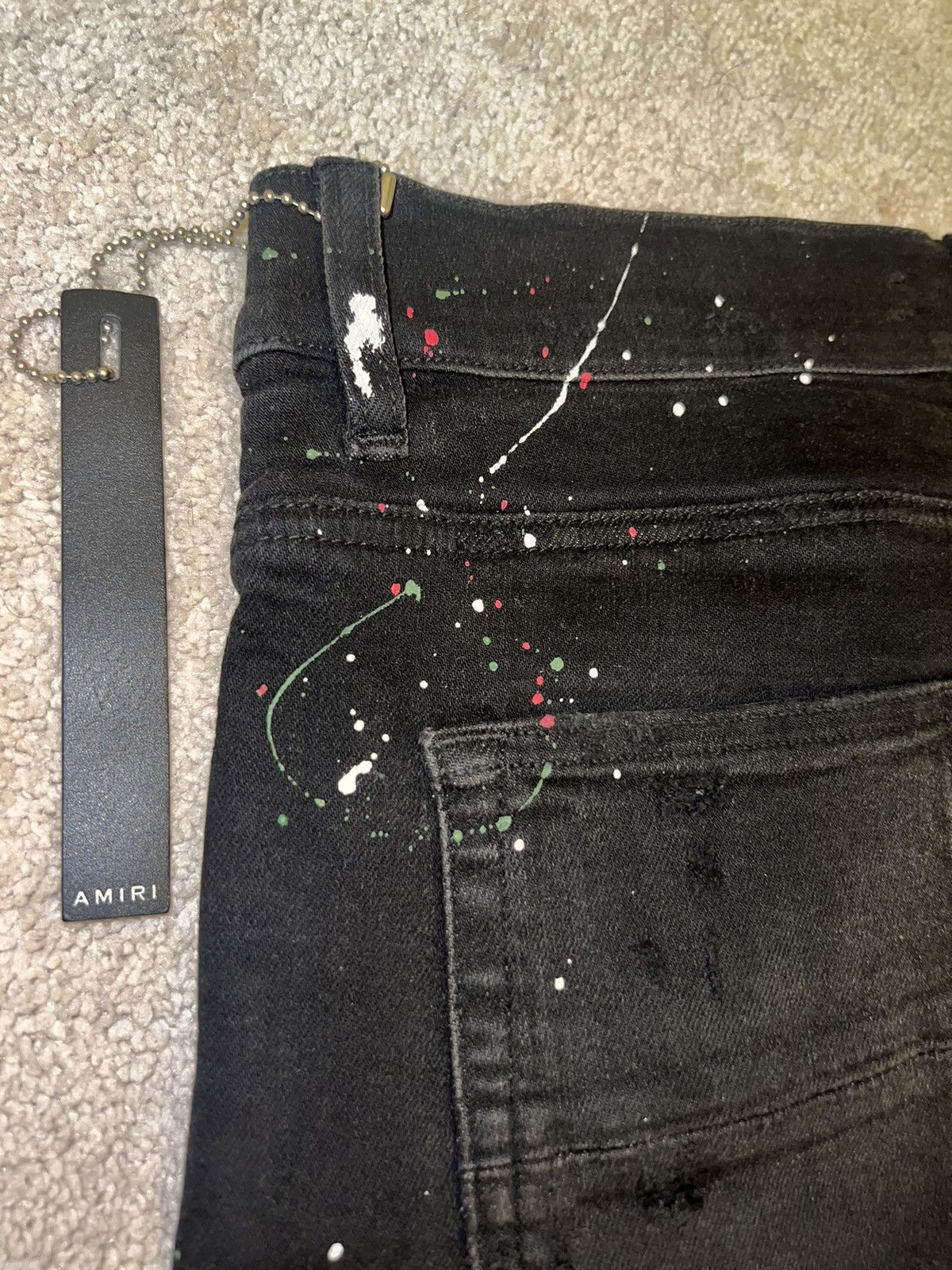 Amiri Amiri “Art Bird Crane Patch” Denim Jeans Size US 33 - 9 Thumbnail