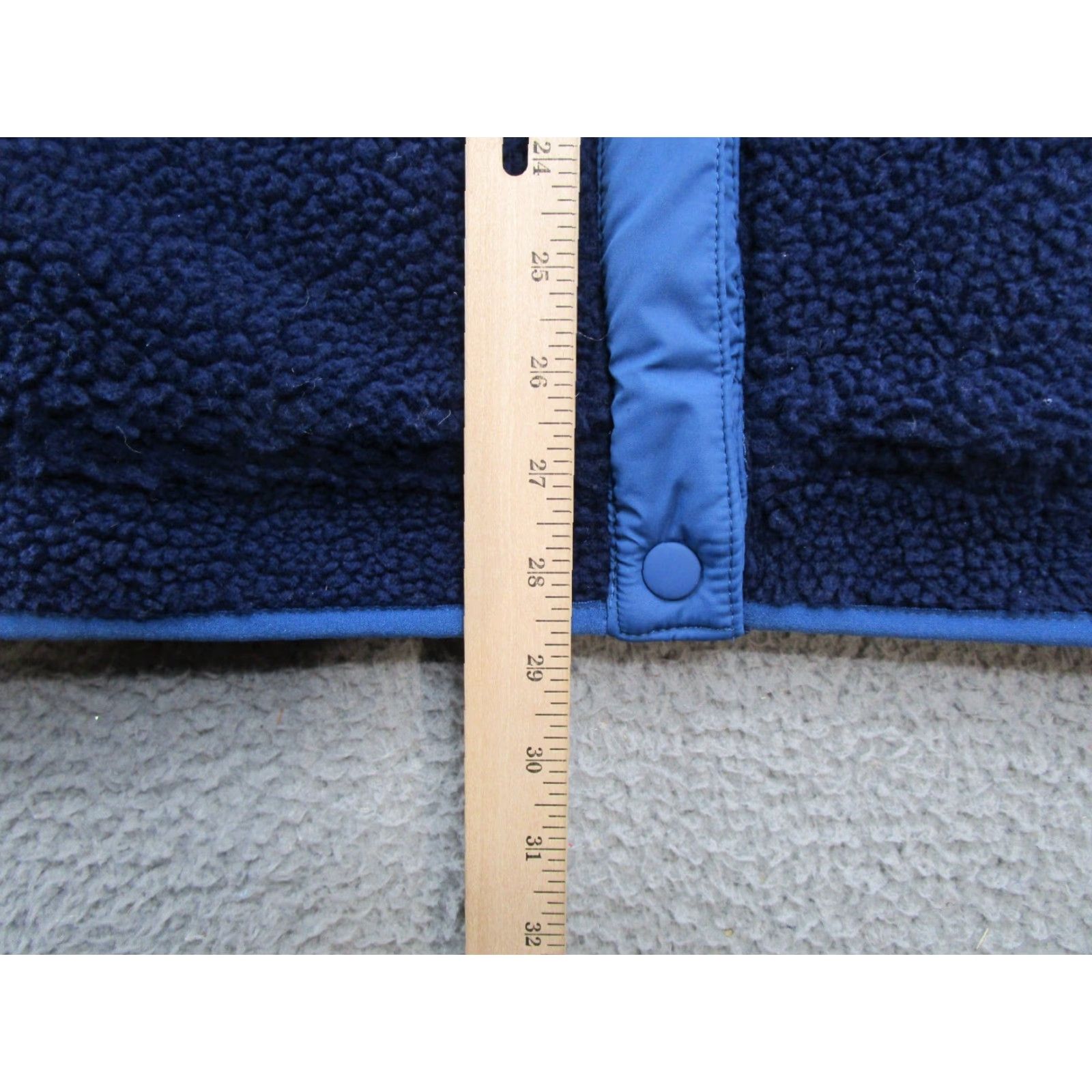 Lands' End Lands' End Women's Plus Size 1X Sherpa Pile Fleece Jacket Blue Full Zip Outdoor Pockets Size XL / US 12-14 / IT 48-50 - 6 Thumbnail
