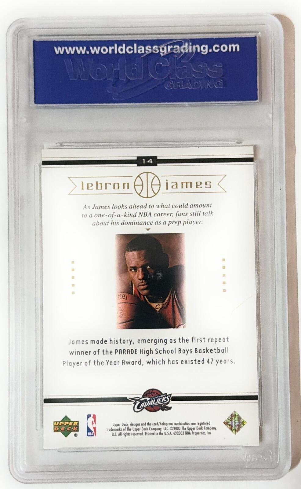 Other 2003 Upper Deck #14 LeBron James Rookie WCGC 10 Size ONE SIZE - 2 Thumbnail