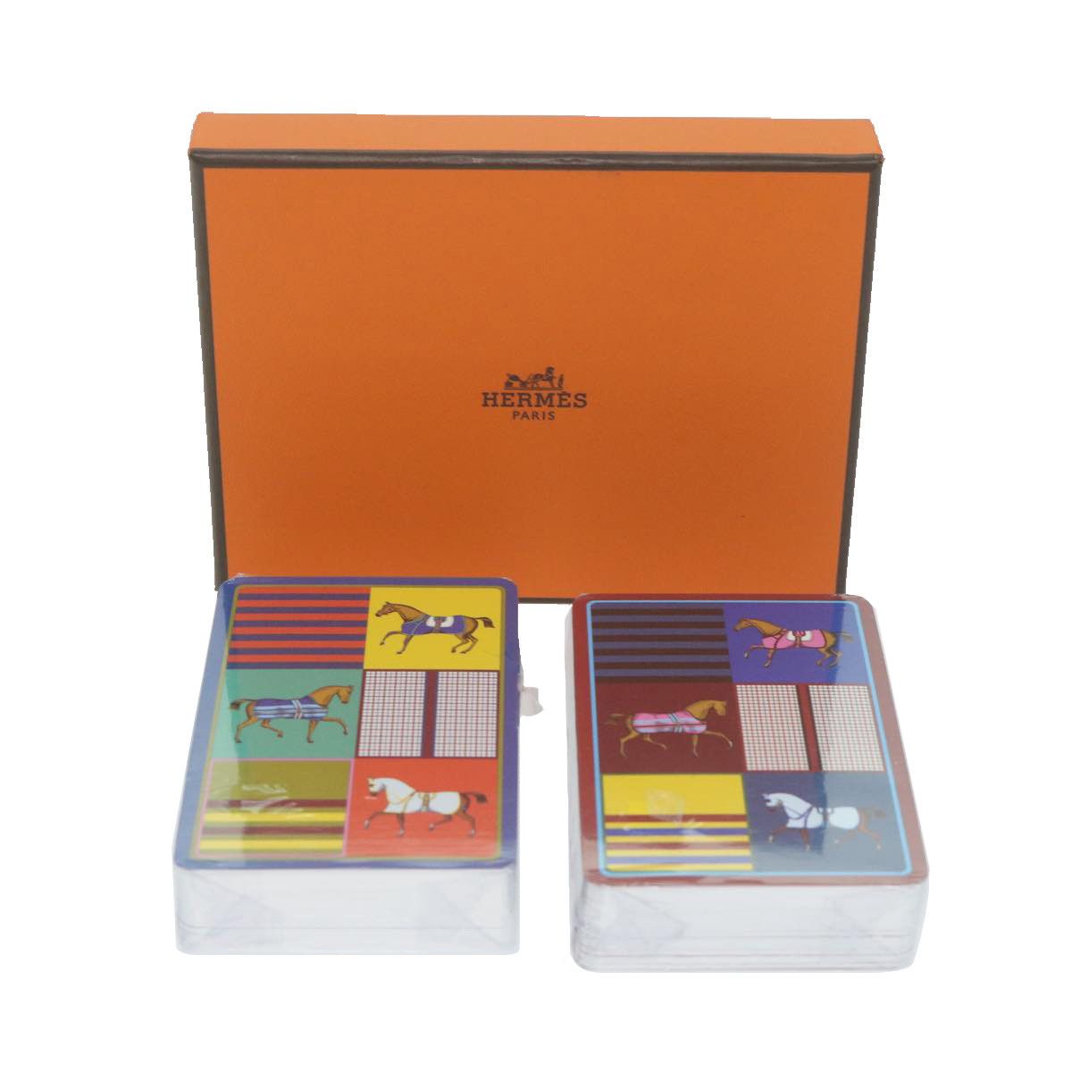 image of Hermes Playing Cards Multicolor Auth 64622, Women's