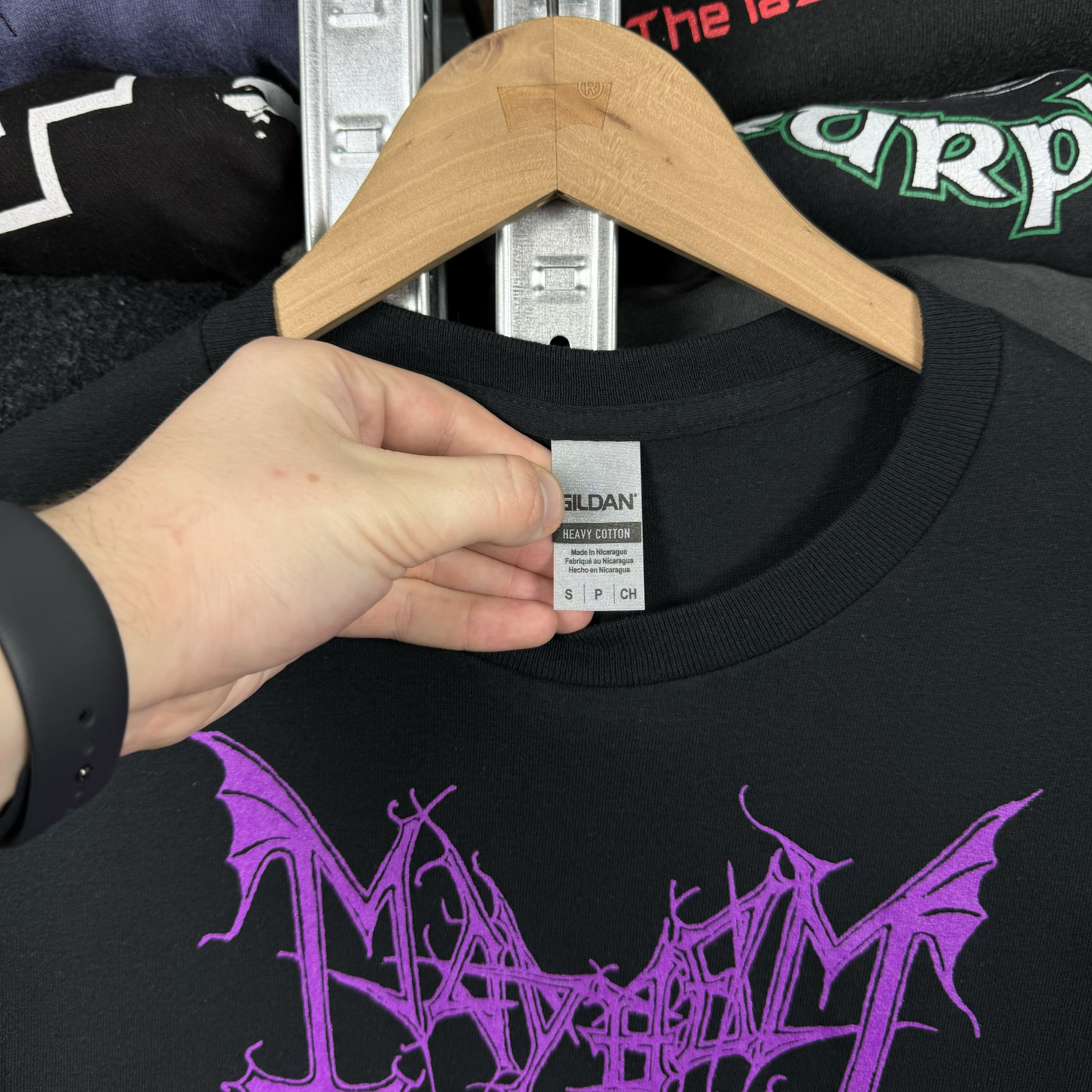 Band Tees VINTAGE MAYHEM LIVE IN LEIPZIG ALBUM BAND T-SHIRT TEE S Size US S / EU 44-46 / 1 - 4 Thumbnail