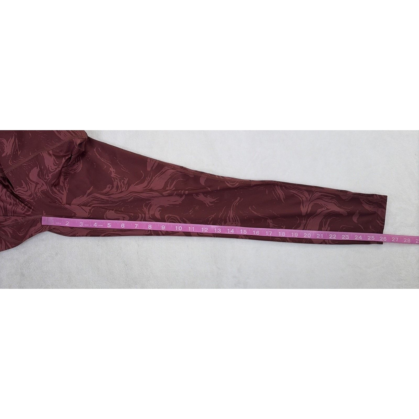 Gymshark Gymshark Maroon Marble Leggings Butt Scrunch Small Size 22" - 10 Thumbnail