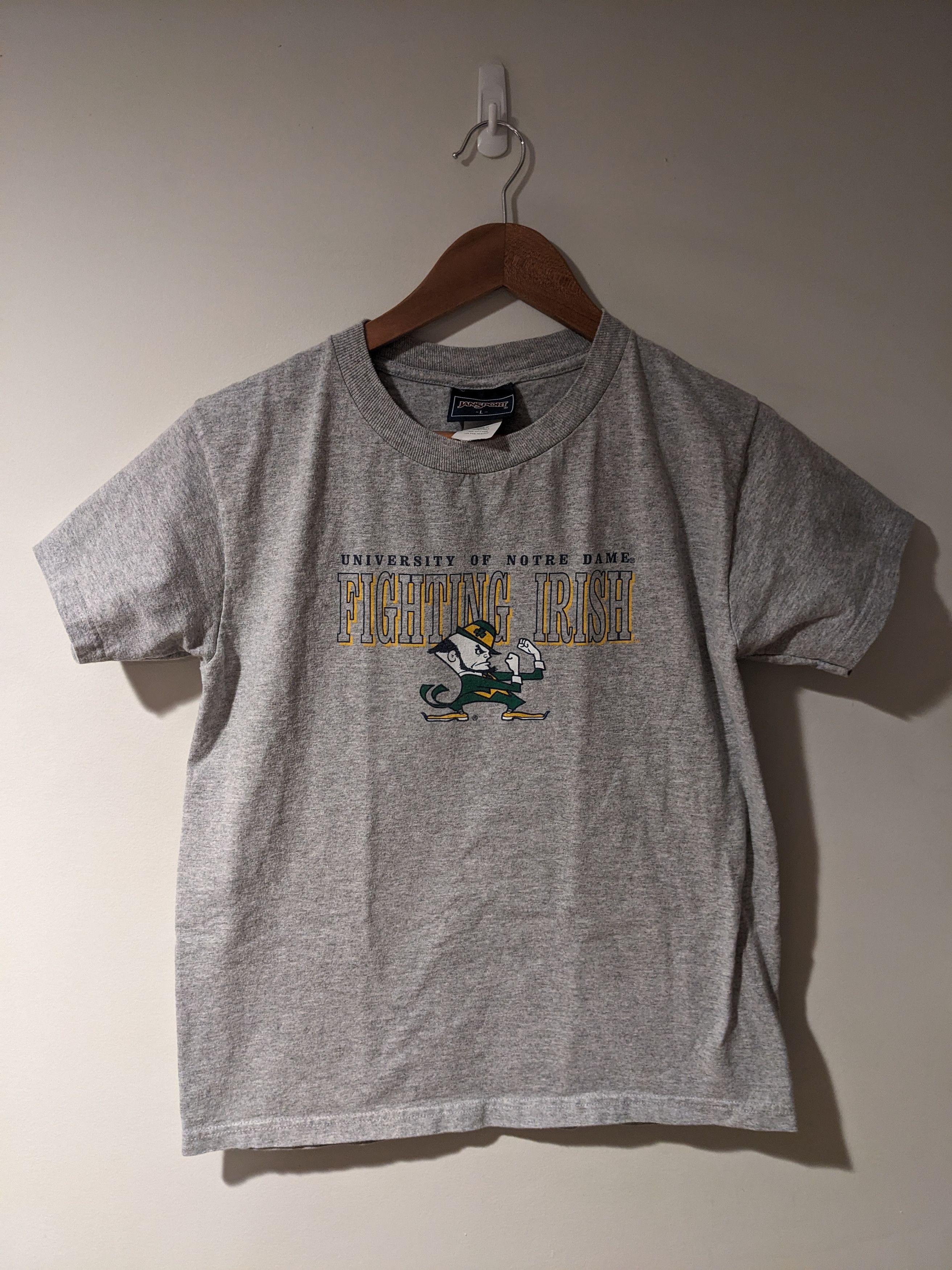 Jansport × Vintage Vintage Y2K Notre Dame Fighting Irish YOUTH Large T-Shirt Size US L / EU 52-54 / 3 - 1 Thumbnail