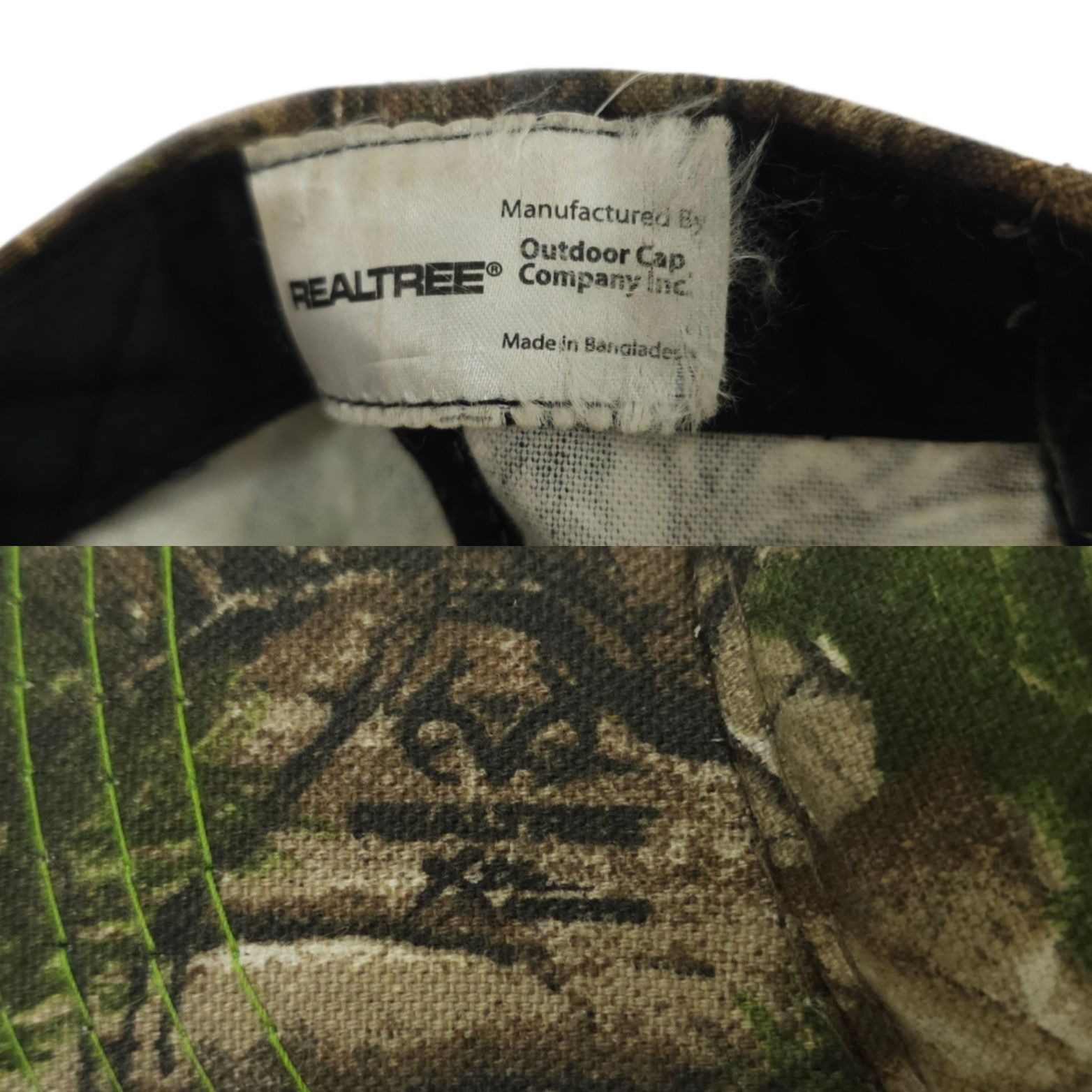 Realtree Team Realtree Camo Hat Strapback Cap Green Embroidered Logo Size ONE SIZE - 7 Thumbnail
