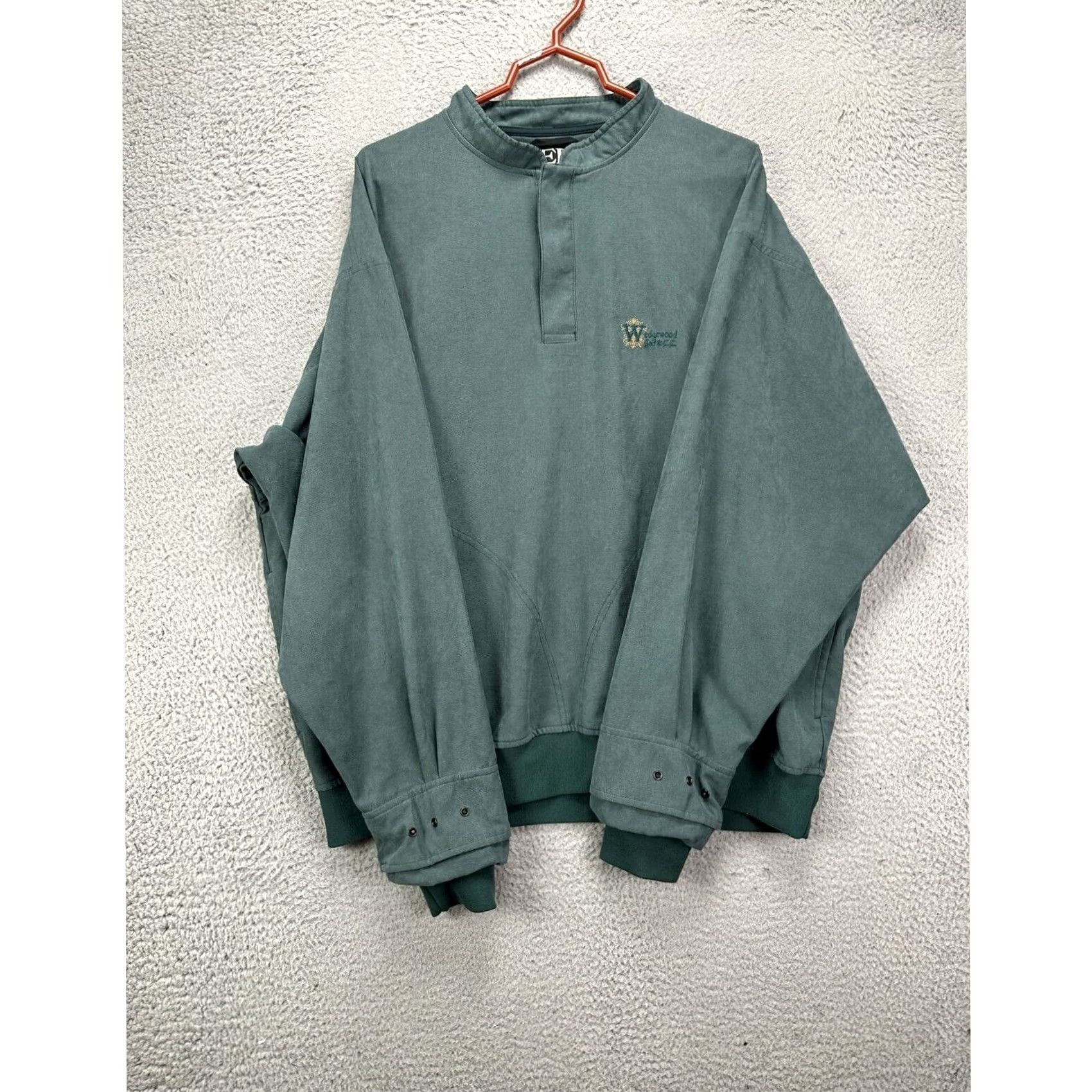Vintage Zero Restriction Golf Pullover Jacket Mens XL Green Nylon Blend Quarter Snap Logo Jacket Size US XL / EU 56 / 4 - 3 Thumbnail