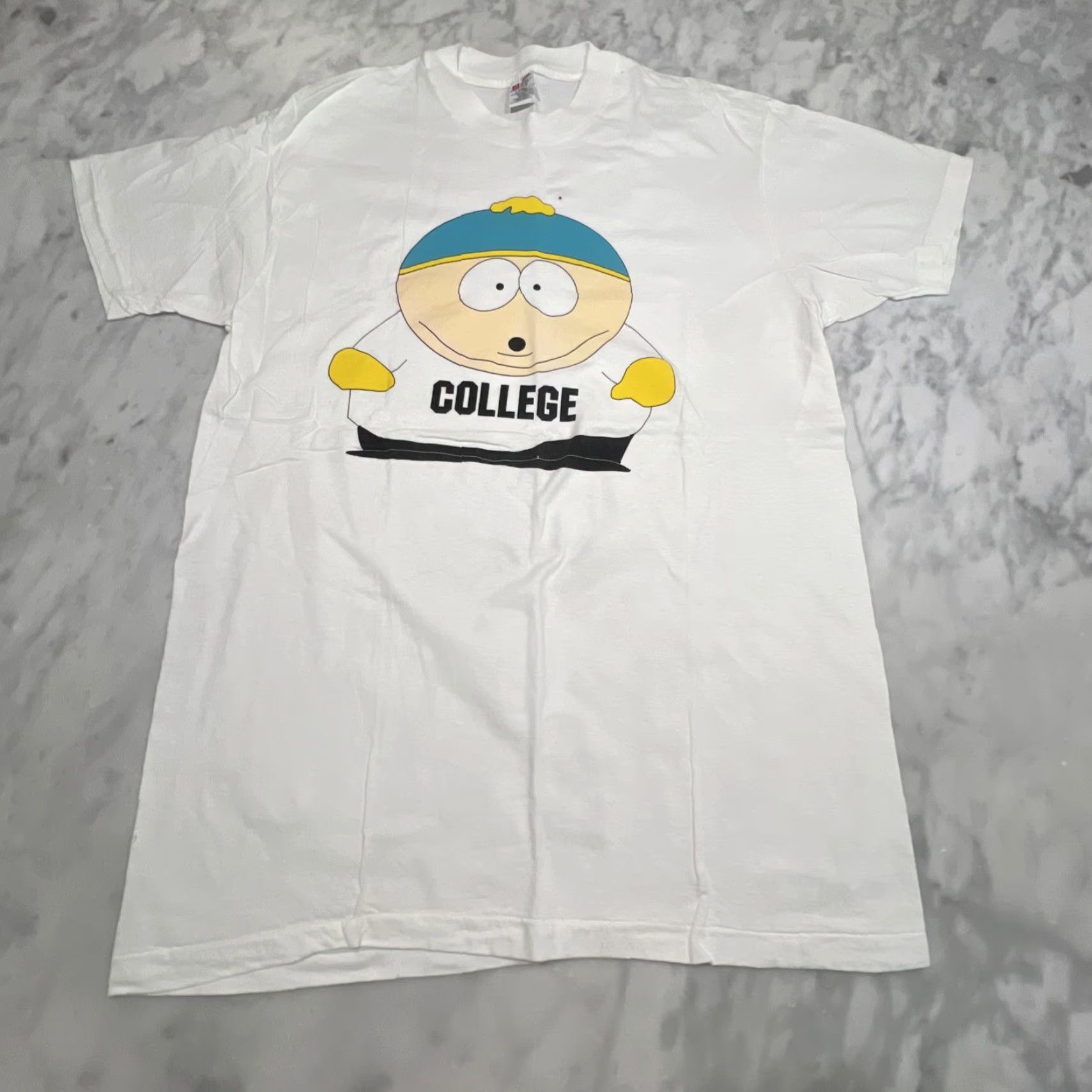 Vintage Vintage Cartman South Park College Single Stitch Tshirt Men Large Hanes Special Size US L / EU 52-54 / 3 - 2 Thumbnail