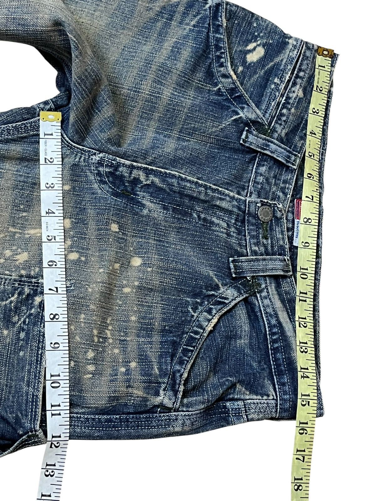 Japanese Brand Sick 90s japanese denim GL HEART mud wash dirty faded jeans Size US 31 - 14 Thumbnail