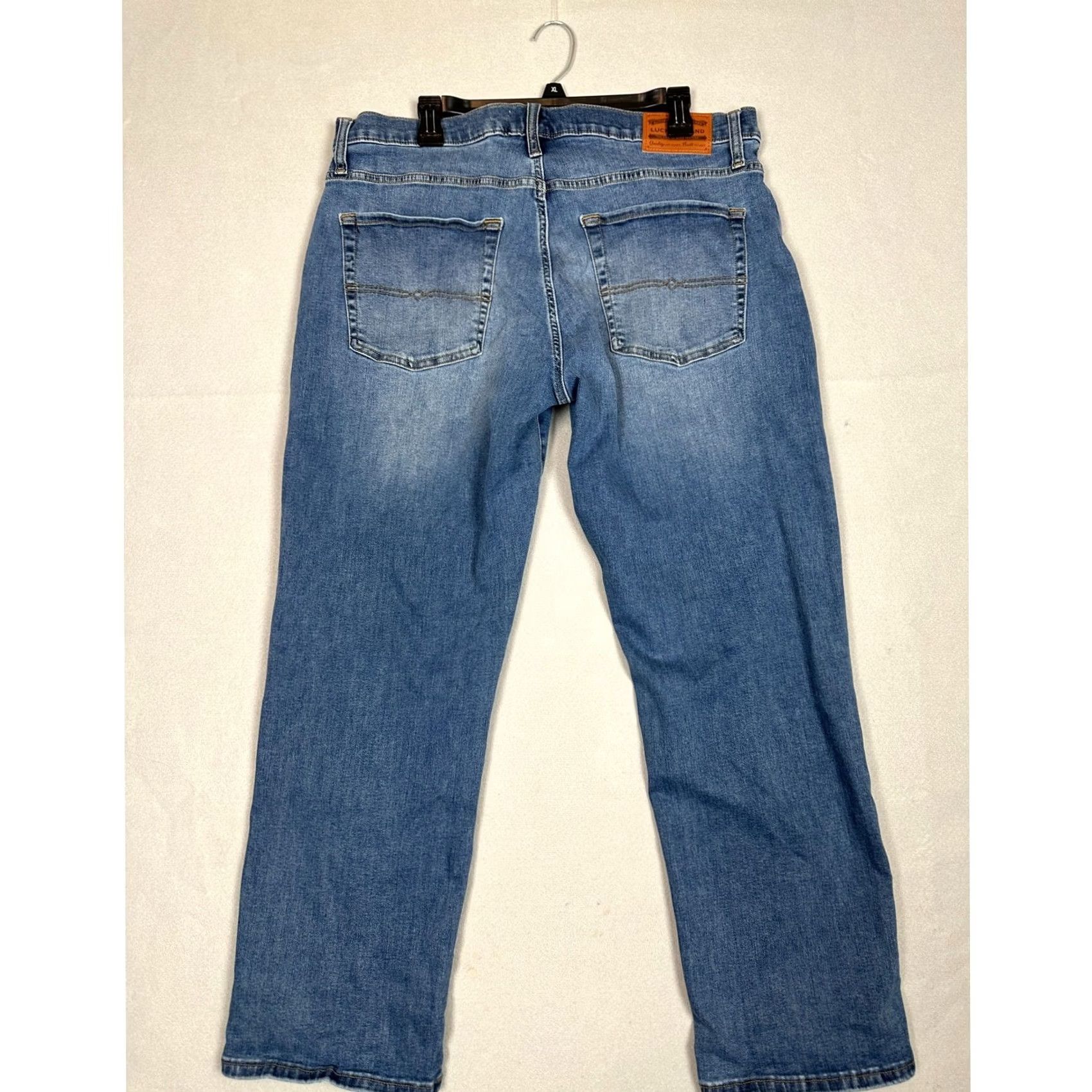 Lucky Brand Lucky Brand 221 Straight Jeans Mens 34x30 Blue Medium Wash Denim Pants Size US 34 / EU 50 - 2 Thumbnail