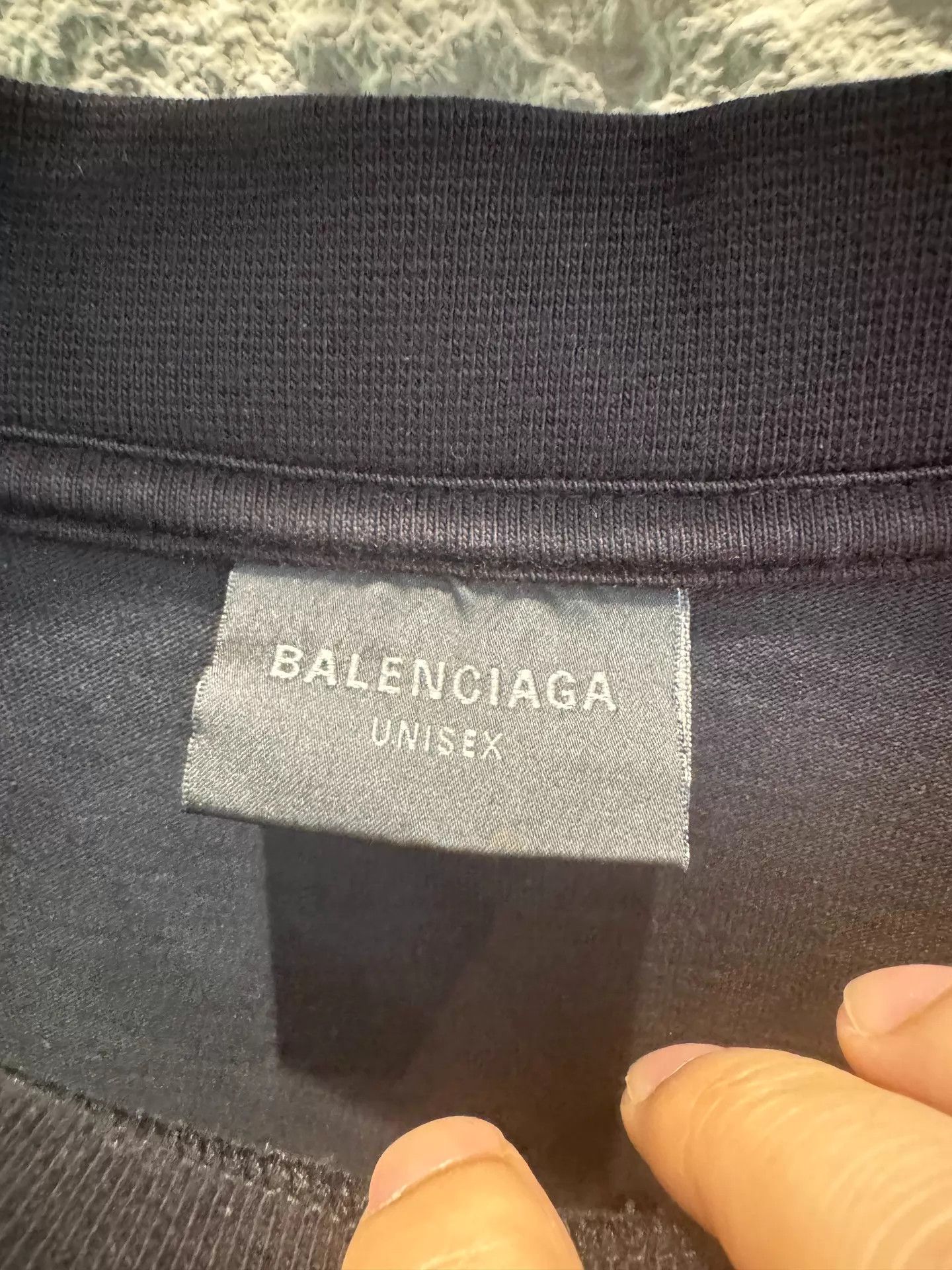 Balenciaga Balenciaga Black BB Embroidered Oversized T-shirt Size L / US 10 / IT 46 - 3 Thumbnail