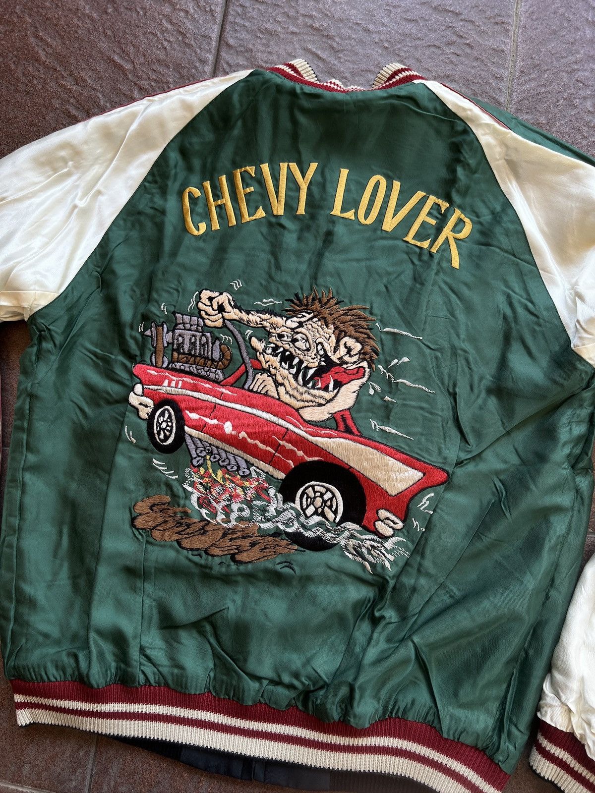 Tailor Toyo Tailor Toyo TIGER HEAD X CHEVY LOVER Sukajan Souvenir Jacket Size US M / EU 48-50 / 2 - 7 Thumbnail