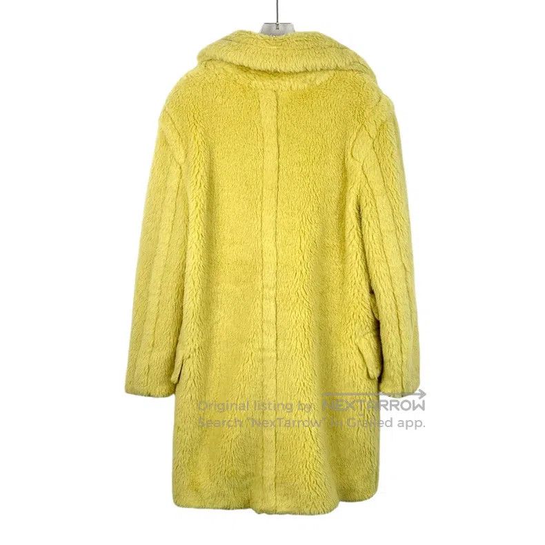 Max Mara Max Mara Yellow Teddy Alpaca Wool Double Breasted Coat Size M / US 6-8 / IT 42-44 - 2 Thumbnail