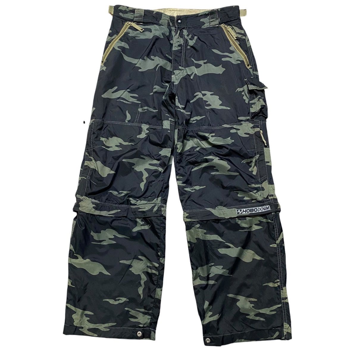 Vintage Vintage Y2K HOBO DENIM Nylon Camo Cargo Track Pants Size US 34 / EU 50 - 1 Thumbnail