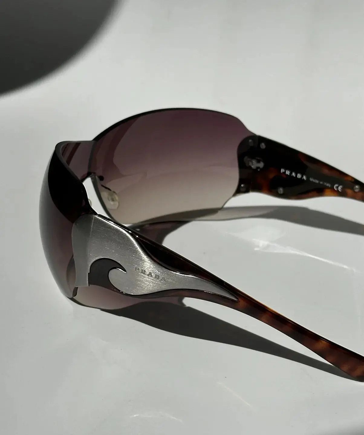 Prada PRADA Sunglasses Flame 2004 Star Sport Metal Shield Wrap Size ONE SIZE - 1 Thumbnail