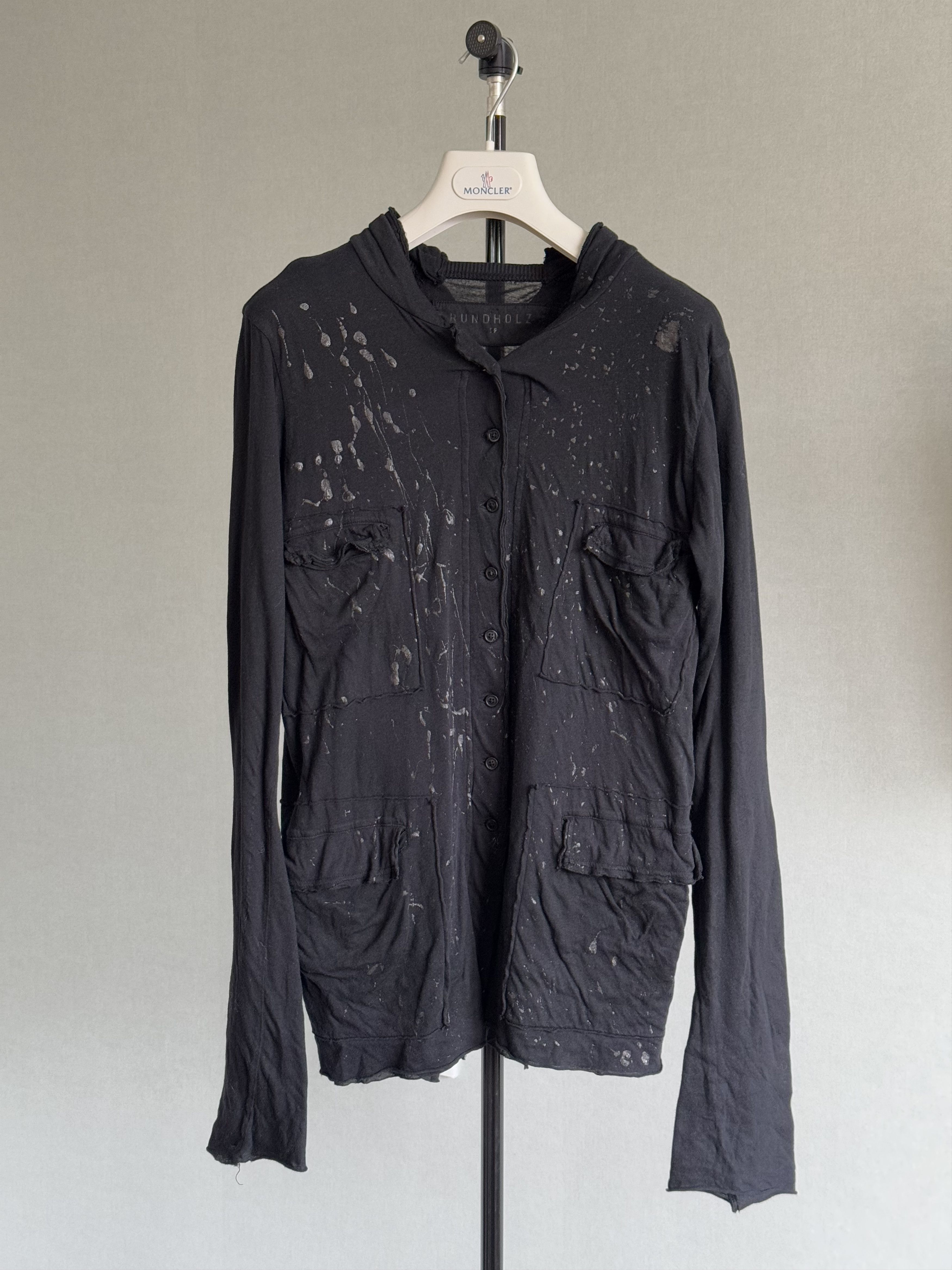 Rundholz Rundholz Dip Lagenlook Black Splattered Shirt Size M / US 6-8 / IT 42-44 - 1 Thumbnail