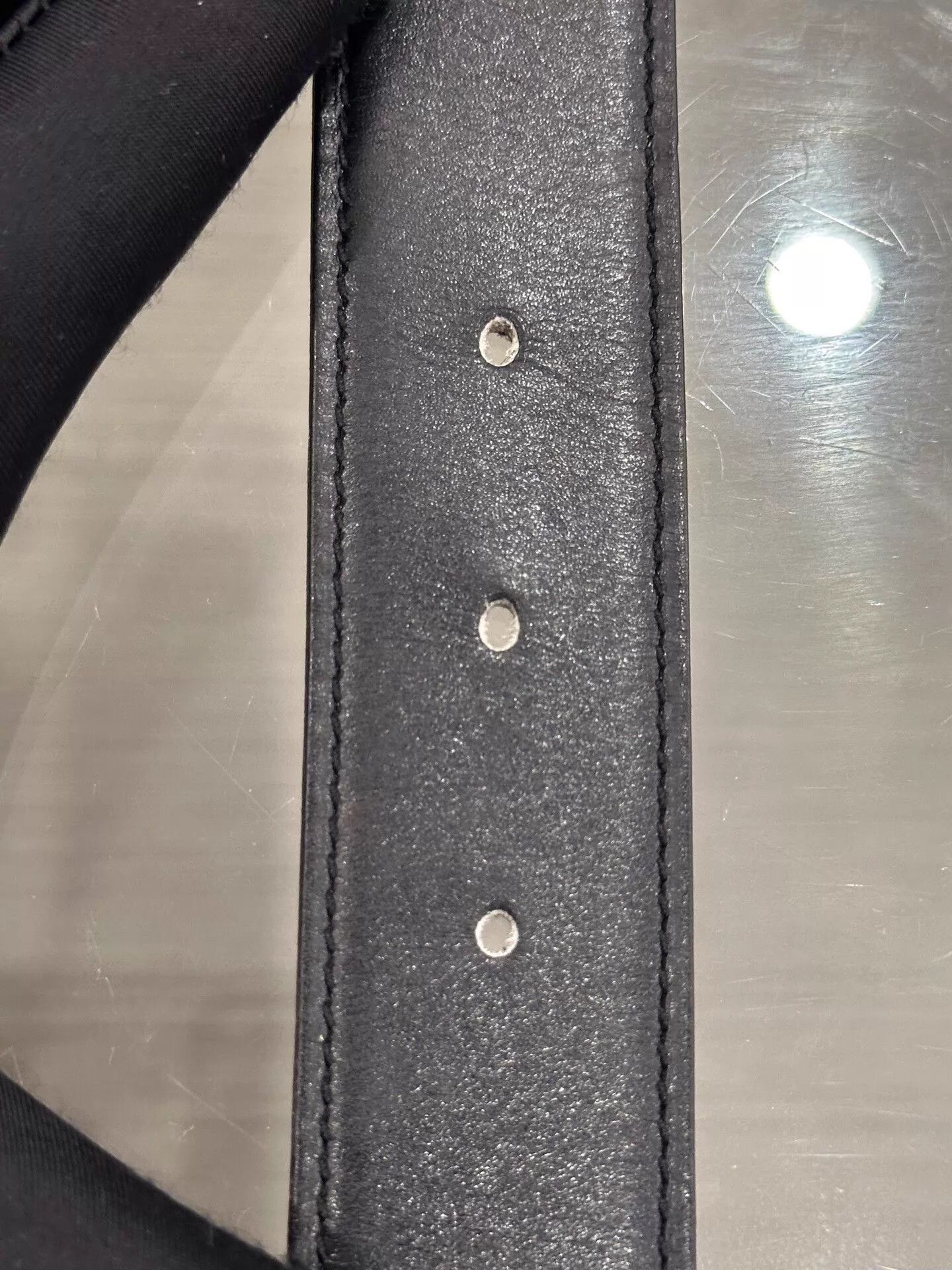 Hermes Hermes H Buckle Belt Black & Chocolate 3.2cm 90cm 99new Size ONE SIZE - 6 Thumbnail