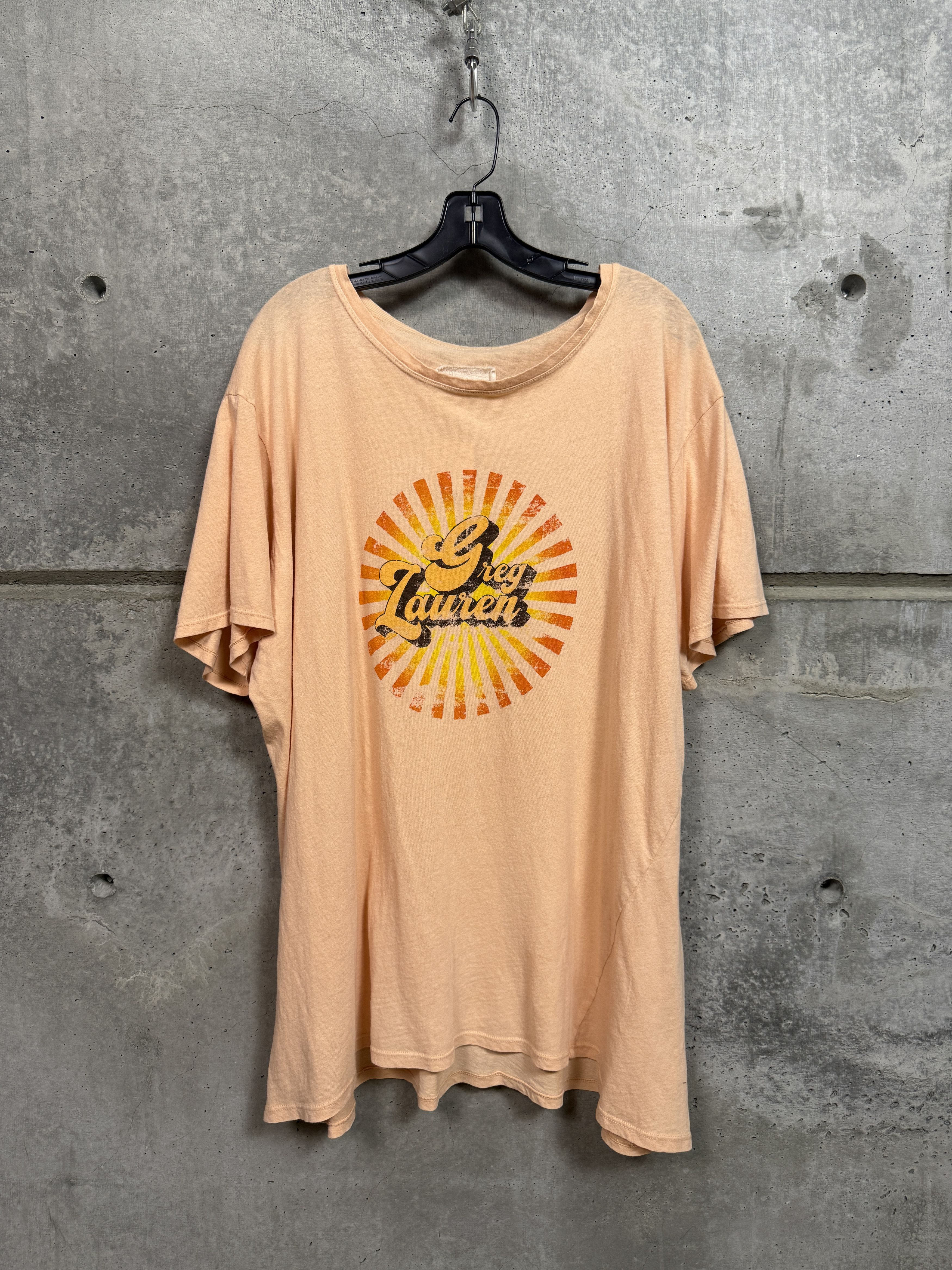 Greg Lauren Greg Lauren Coral Big Sun Tee Size US XL / EU 56 / 4 - 1 Thumbnail