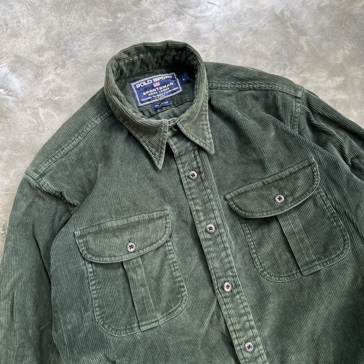 Polo Ralph Lauren 2000’s Polo Sport Corduroy LS Shirt Size US L / EU 52-54 / 3 - 2 Thumbnail
