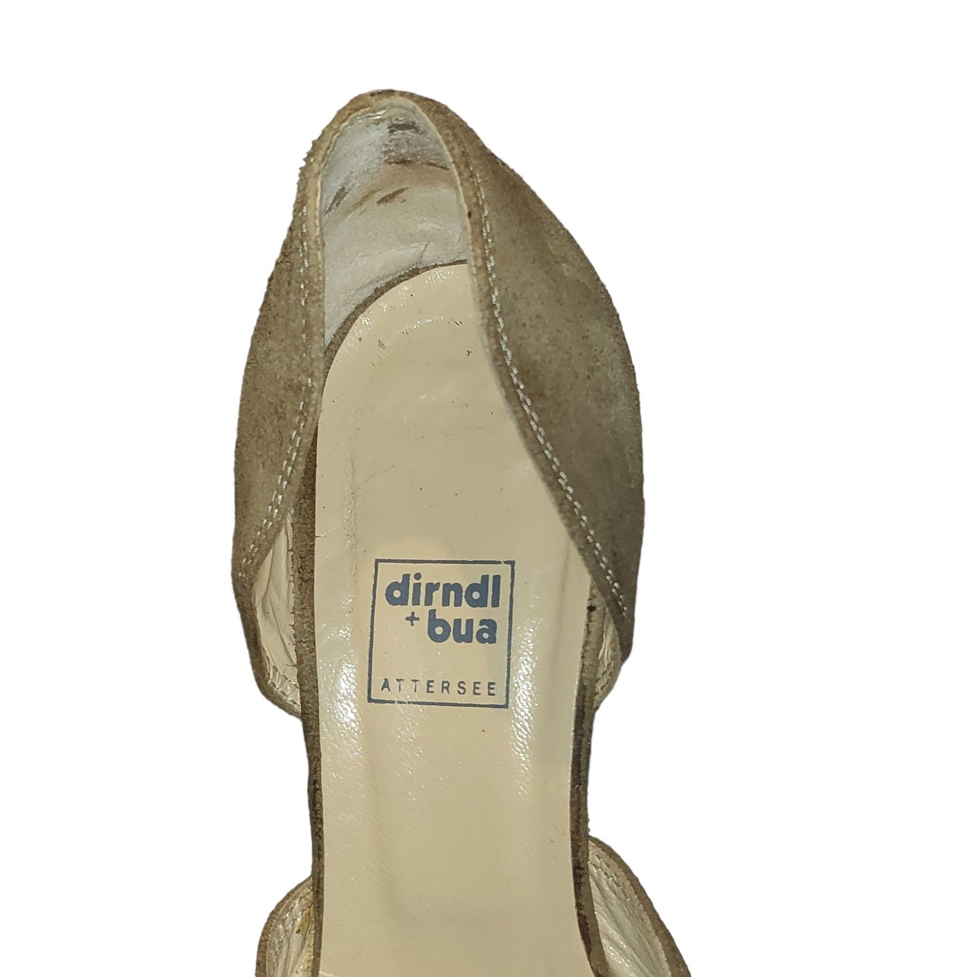 Designer Dirndl + Bua Attersee Suede Leather Sz 38 1/2 EU 6.5 US Kitt Size US 6.5 / IT 36.5 - 6 Thumbnail