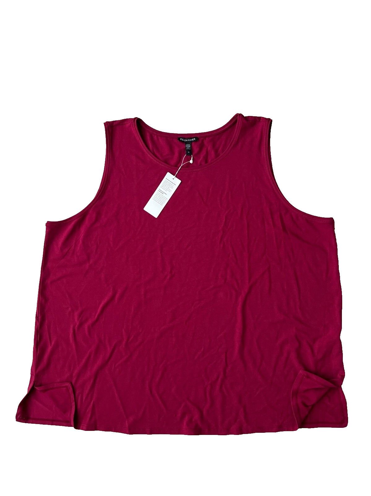 Eileen Fisher Eileen Fisher Jersey Knit Jewel Neck Tank Roseberry ( 3X ) Size 3XL / US 20-22 - 1 Thumbnail